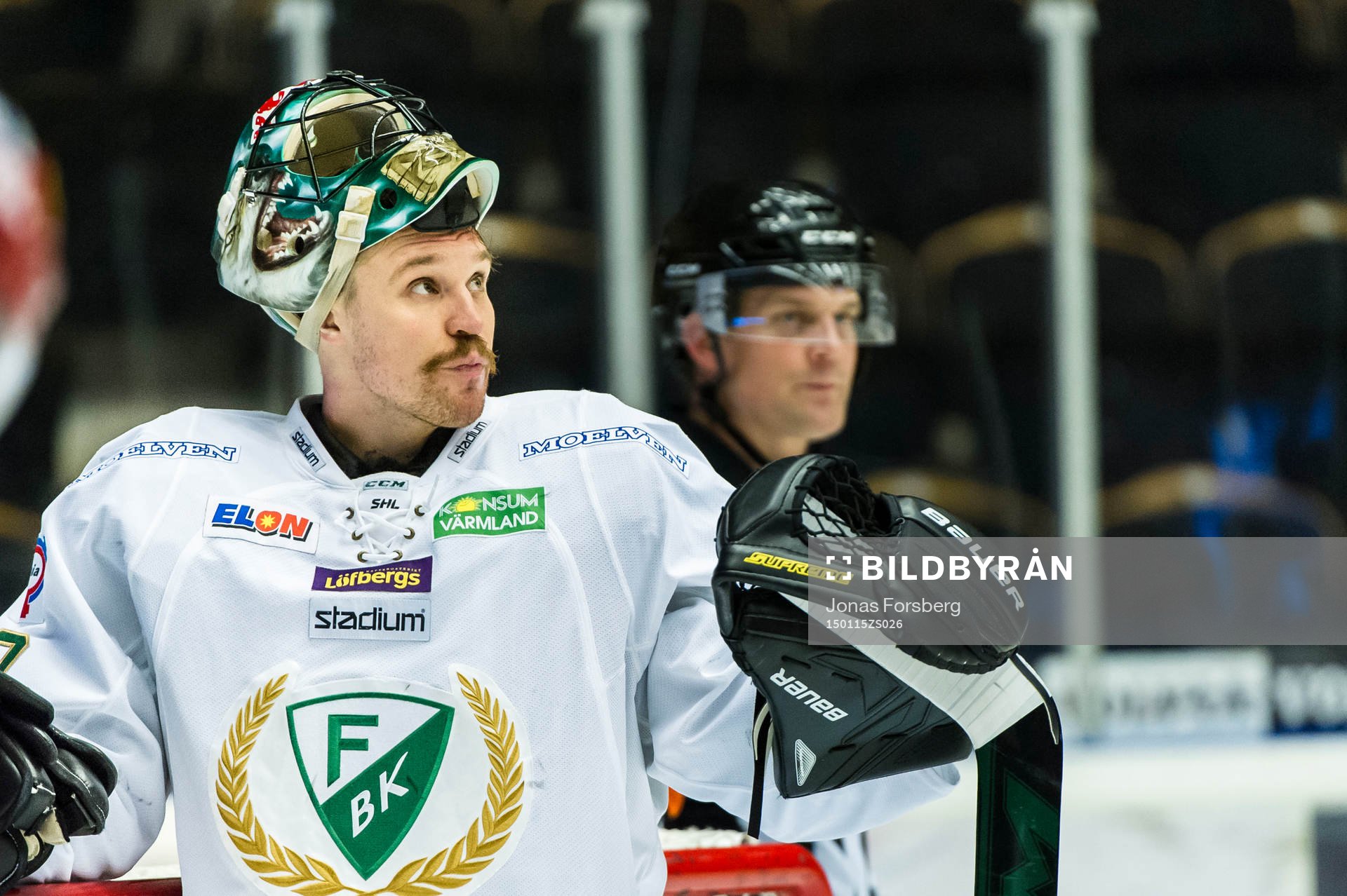 Färjestads målvakt Justin Pogge