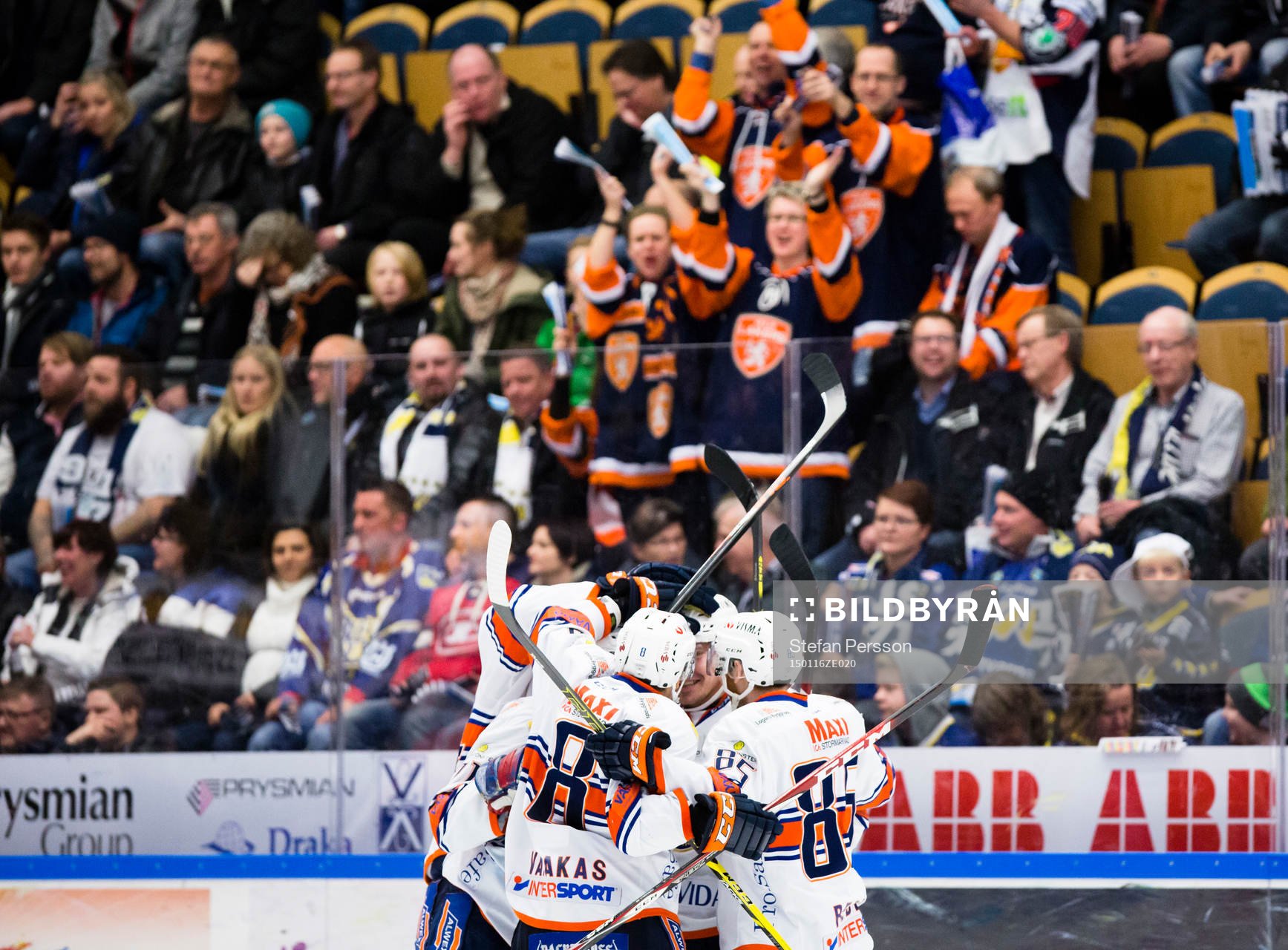 Växjös spelare jublar