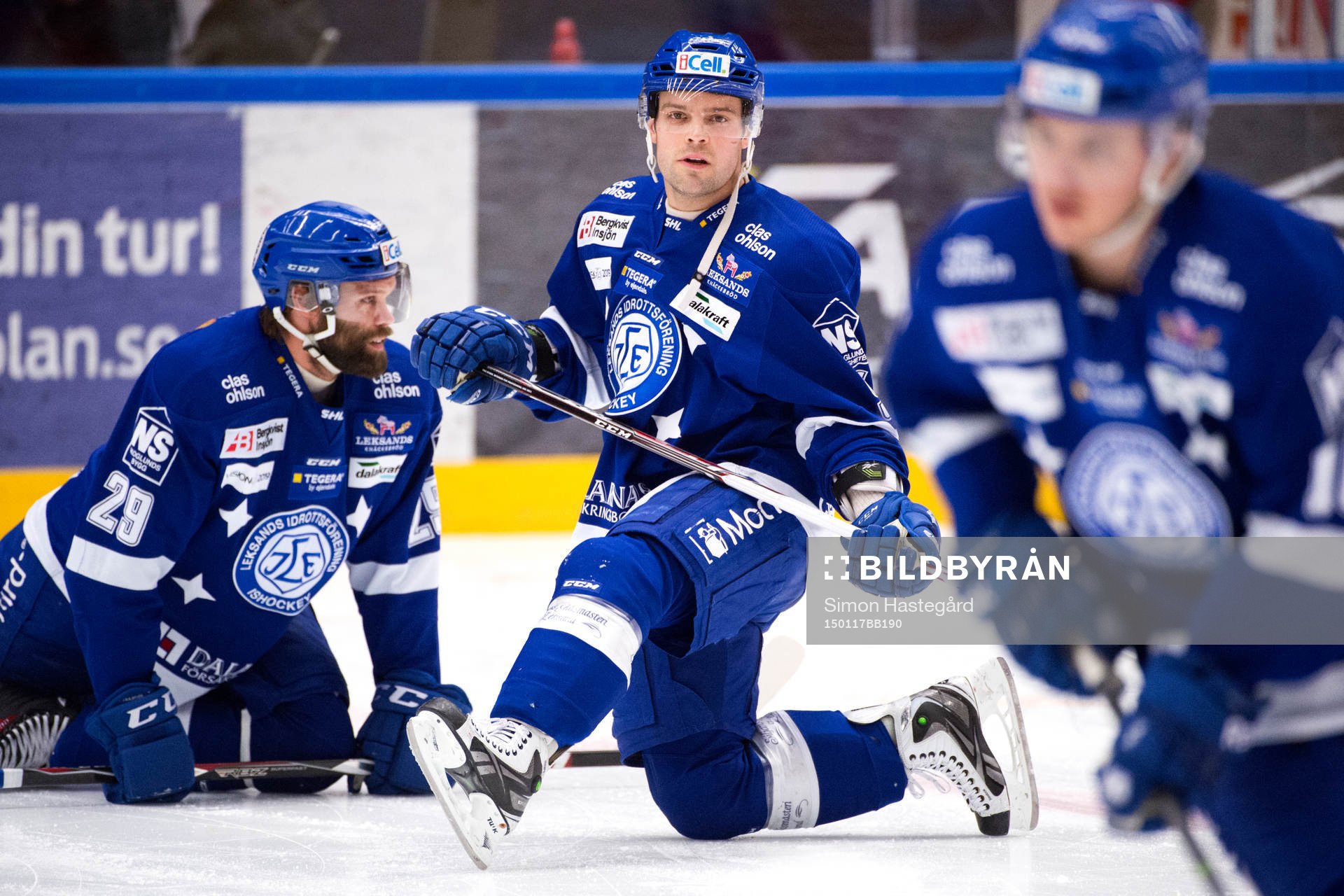 Leksands Joonas Rönnberg, Kevin Kapstad och Brian Connelly