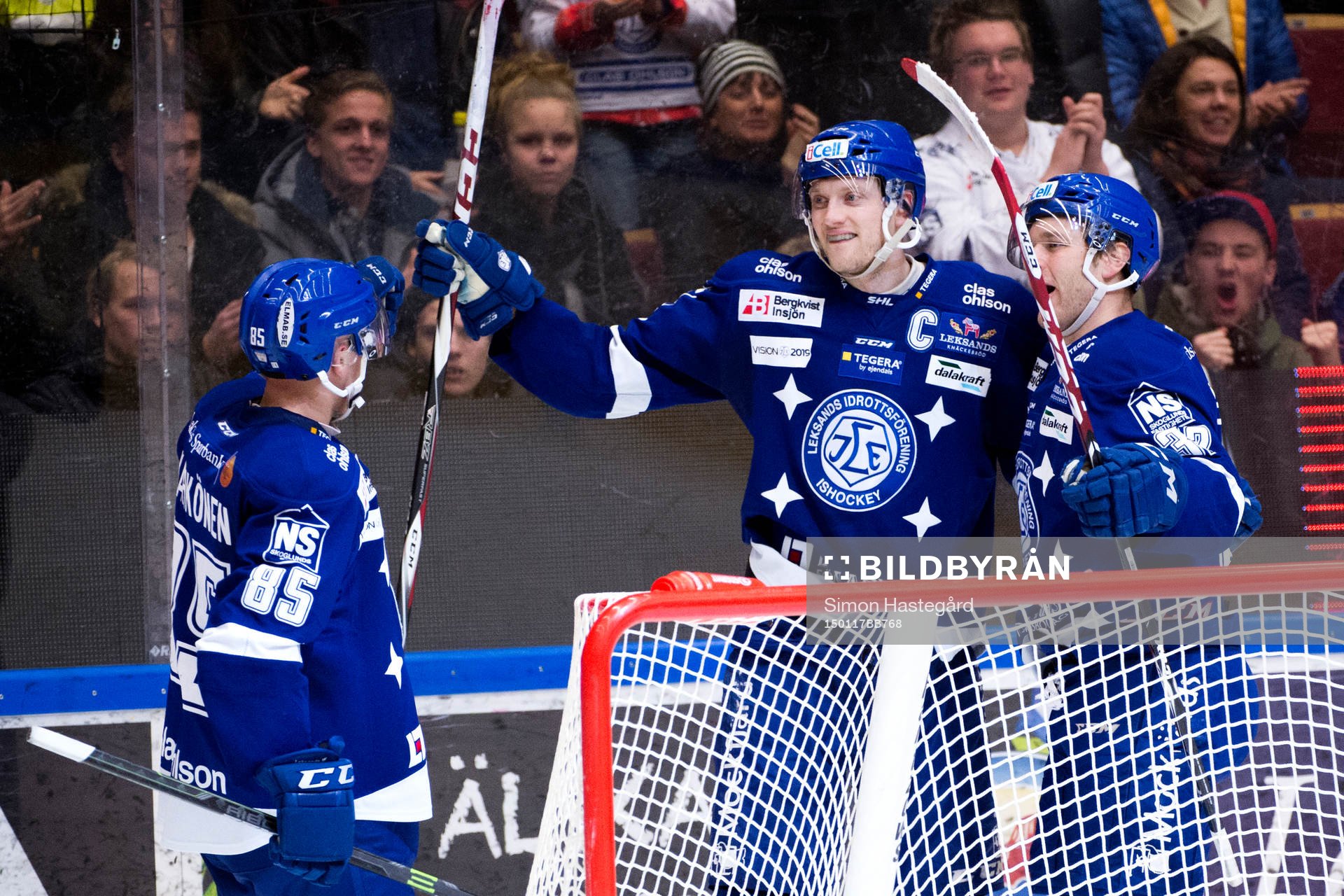 Leksands Toni Kähkönen , Johan Ryno  och Jens