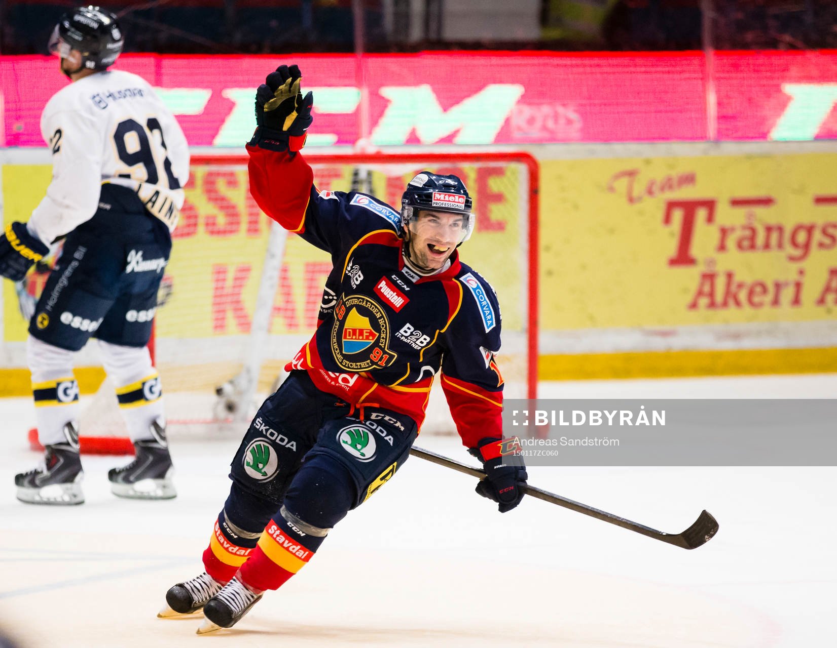 Djurgårdens Steve Saviano gör 5-2 i öppen kasse