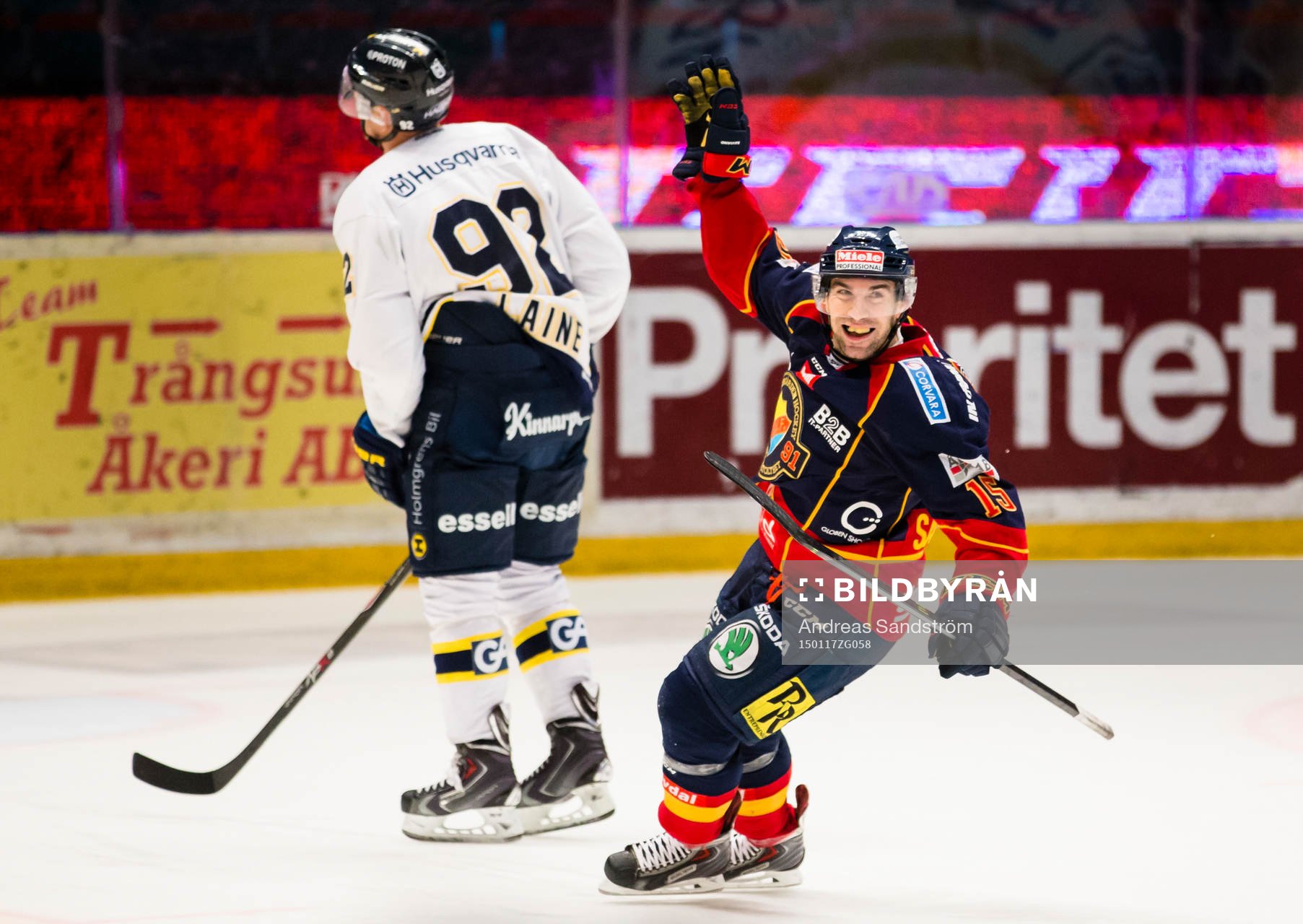 Djurgårdens Steve Saviano gör 5-2 i öppen kasse