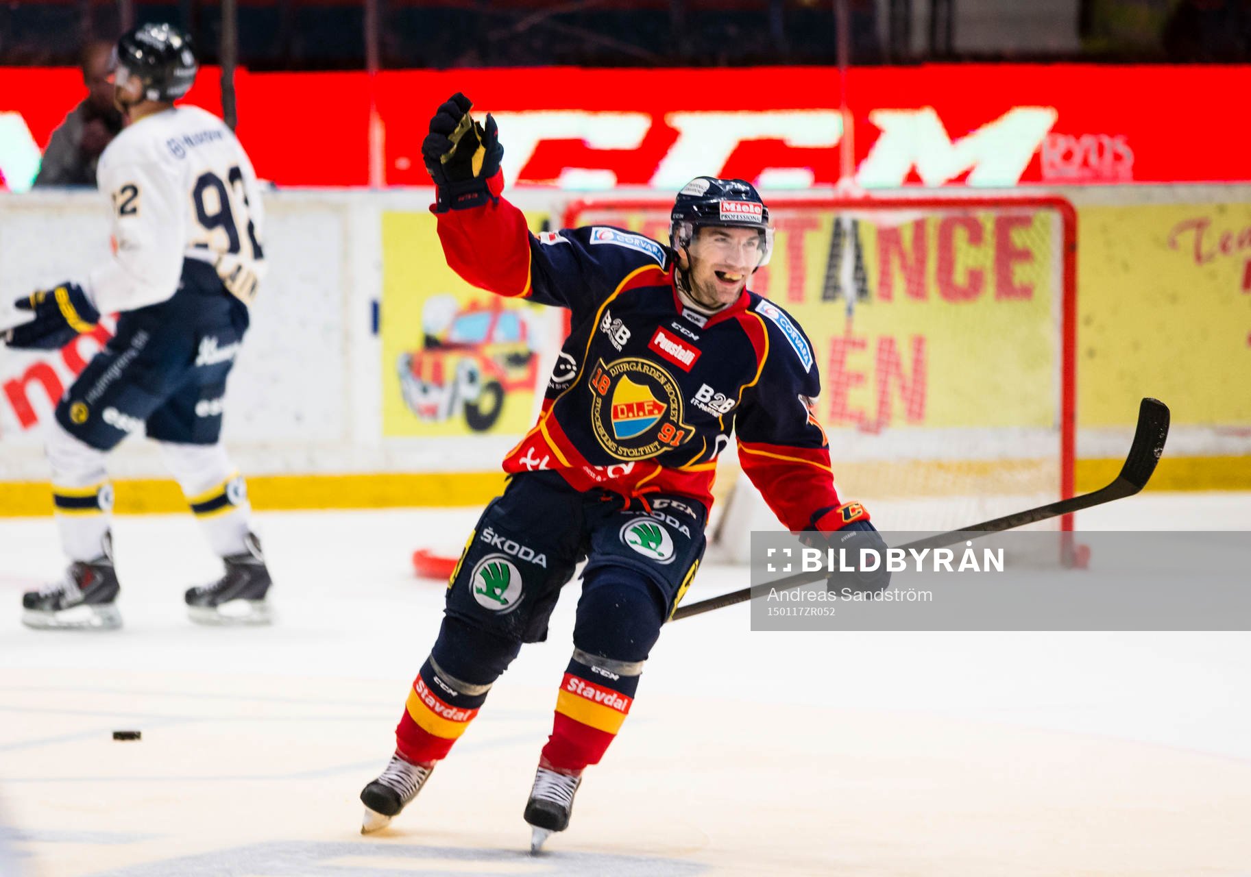 Djurgårdens Steve Saviano gör 5-2 i öppen kasse