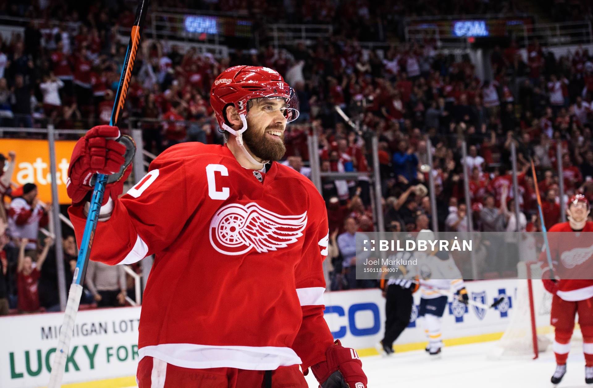 Detroits Henrik Zetterberg jublar