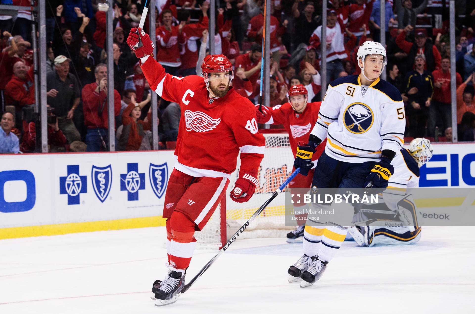 Detroits Henrik Zetterberg jublar