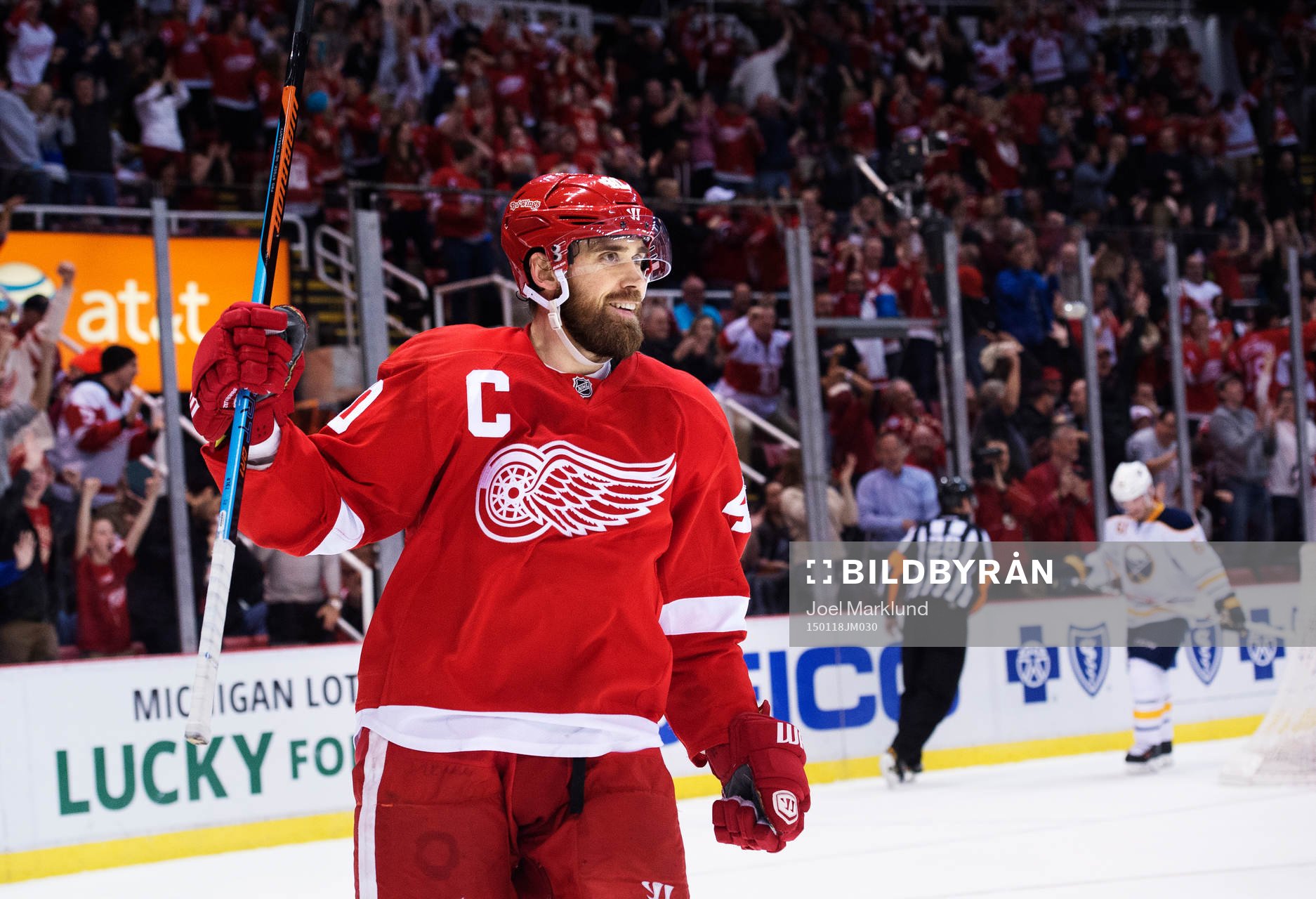Detroits Henrik Zetterberg jublar