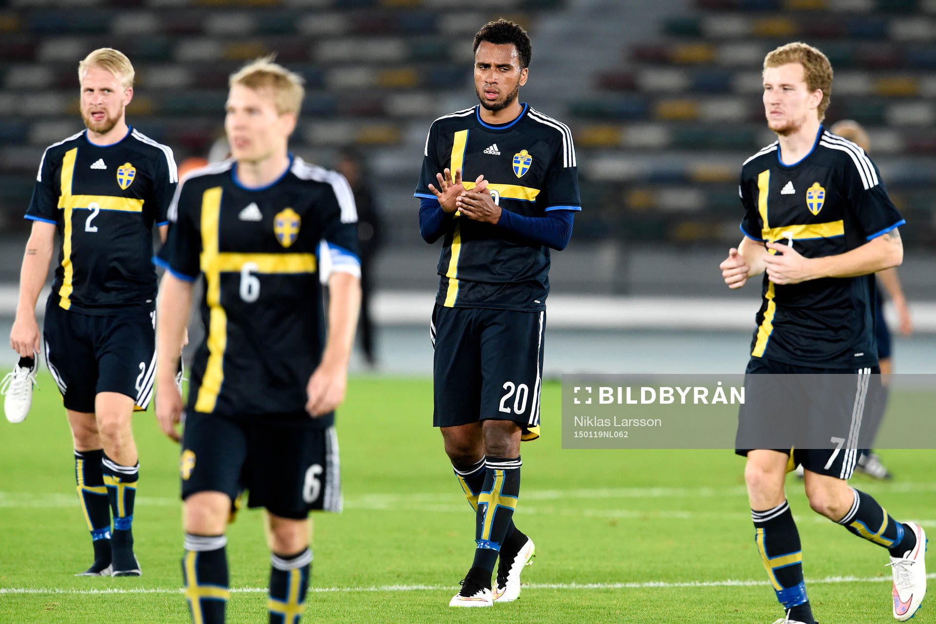 Sveriges Johan Larsson, Oscar Lewicki, Isaac Kiese Thelin