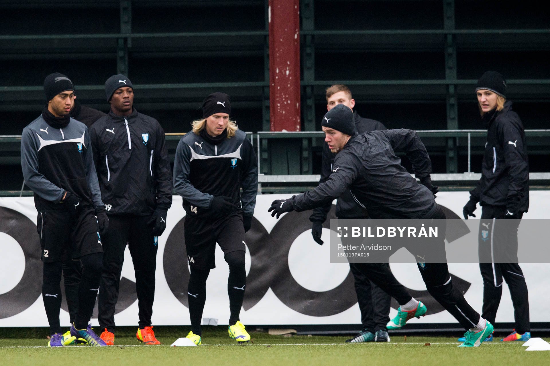 Malmö FFs Amin Nazari, Benjamin Fadi, Simon Kroon, Filip