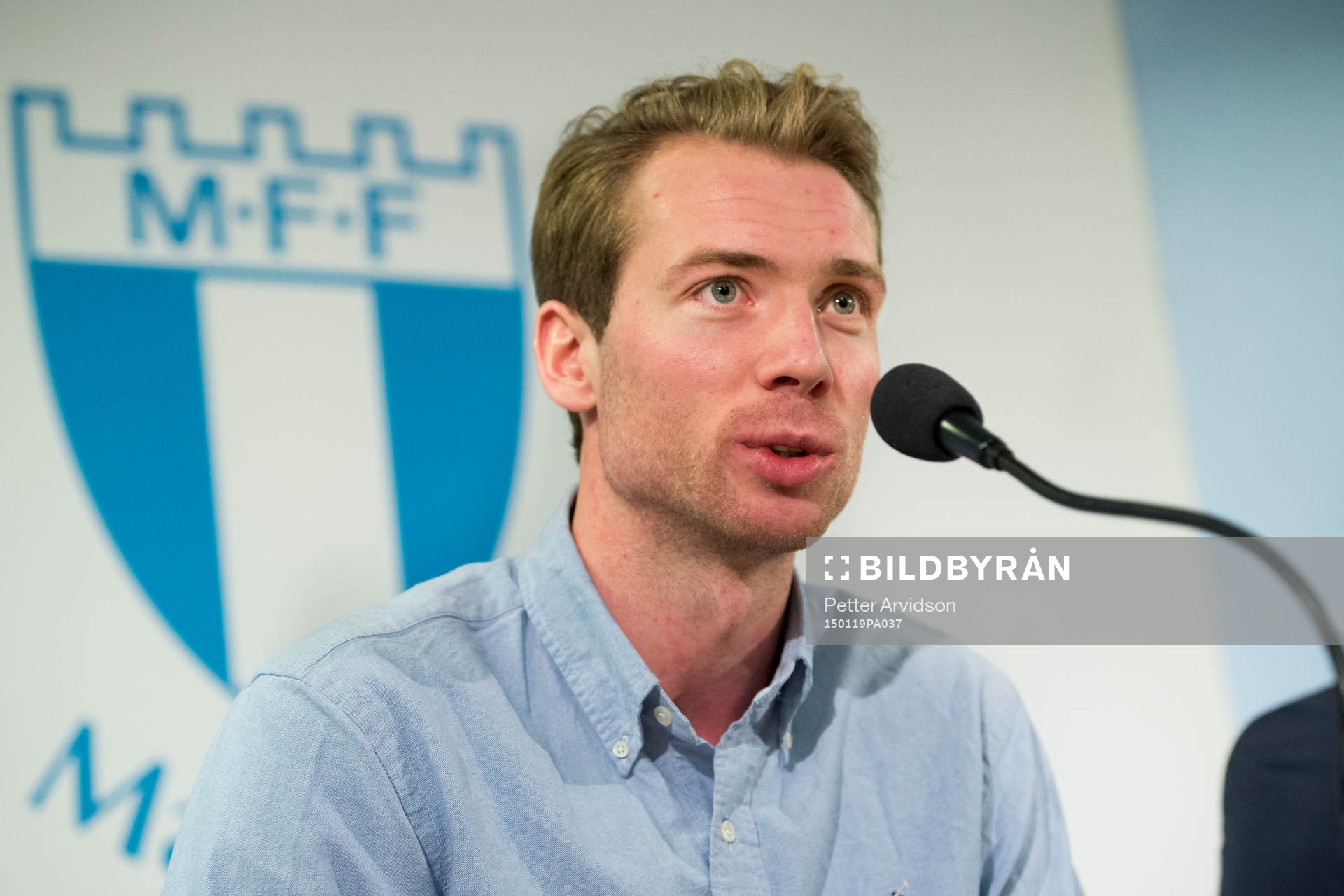 Malmö FFs nyförvärv Jo Inge Berget under en presskonferens där Malmö FF presenterar Jo Inge Berget som ny spelare den 19 januari 2015 i Malmö.