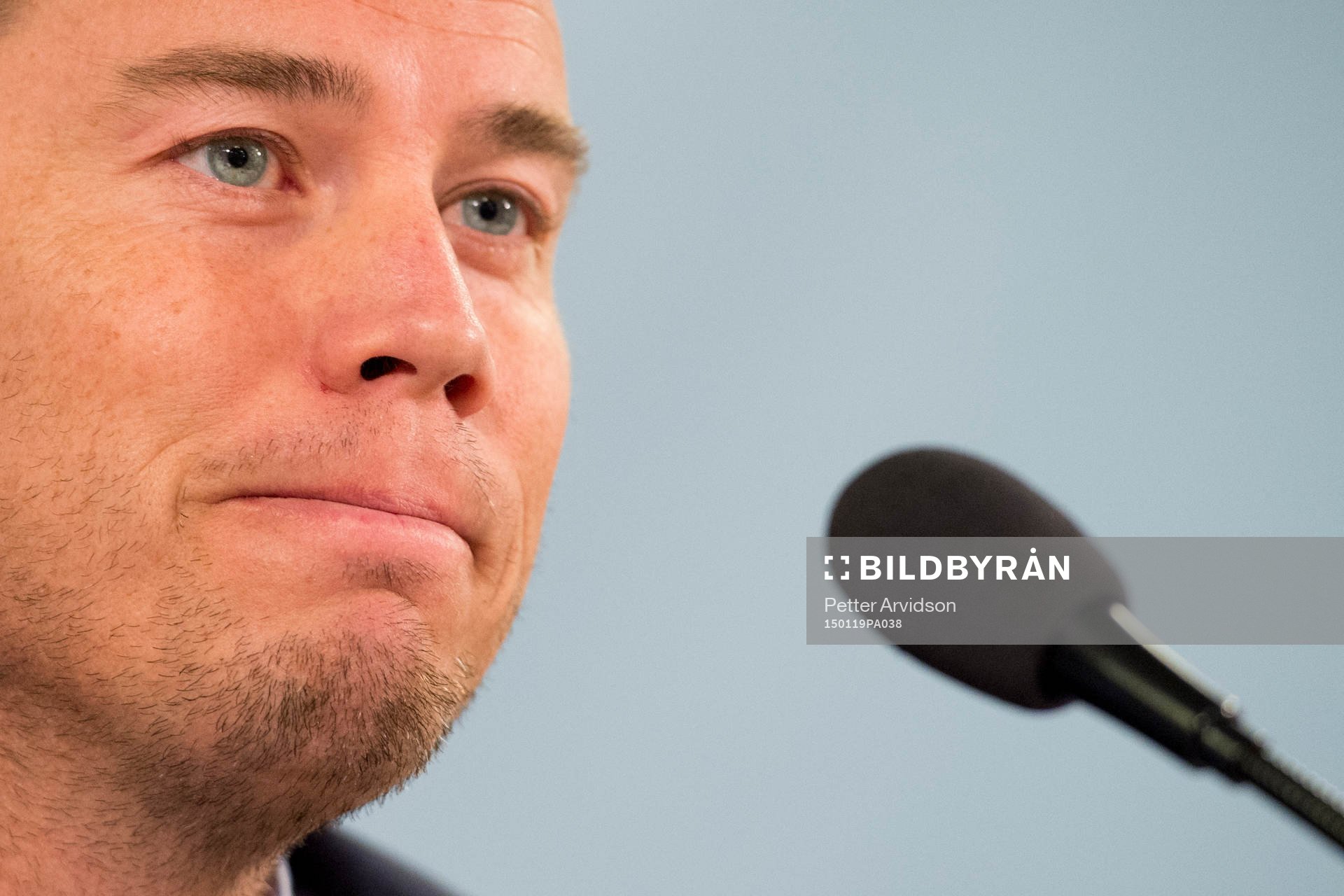 Malmö FFs sportchef Daniel Andersson under en presskonferens där Malmö FF presenterar Jo Inge Berget som ny spelare den 19 januari 2015 i Malmö.
