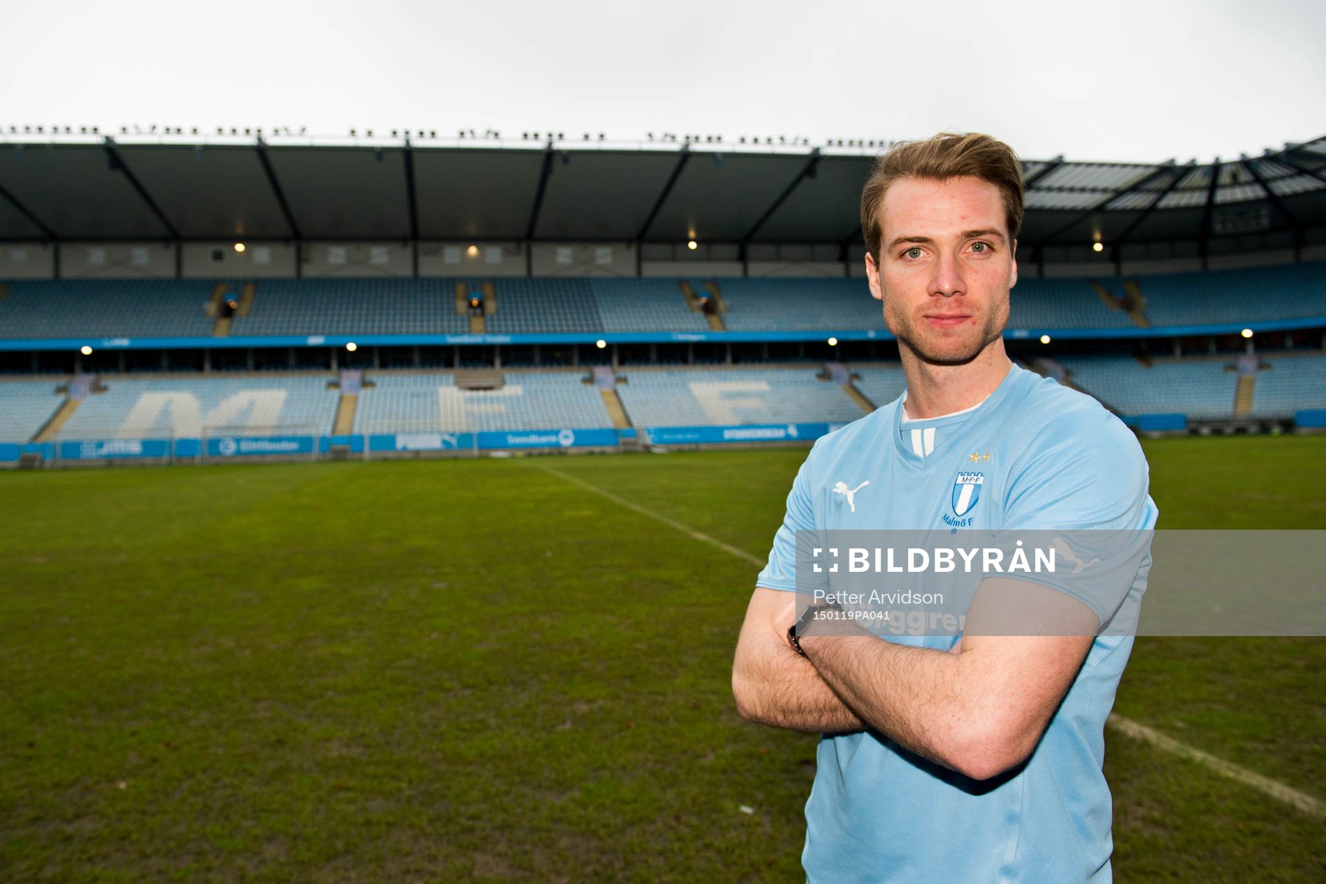 Malmö FFs nyförvärv Jo Inge Berget poserar för ett porträtt efter en presskonferens där Malmö FF presenterar Jo Inge Berget som ny spelare den 19 januari 2015 i Malmö.