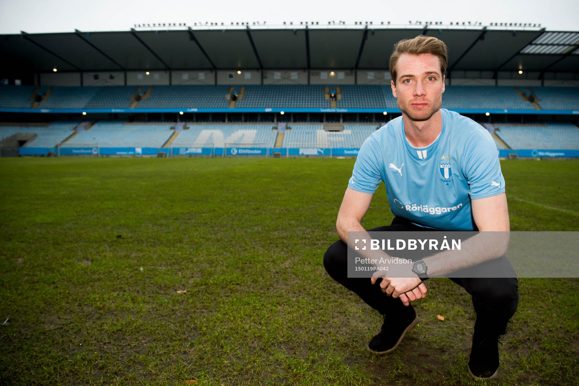 Malmö FFs nyförvärv Jo Inge Berget poserar för ett porträtt efter en presskonferens där Malmö FF presenterar Jo Inge Berget som ny spelare den 19 januari 2015 i Malmö.