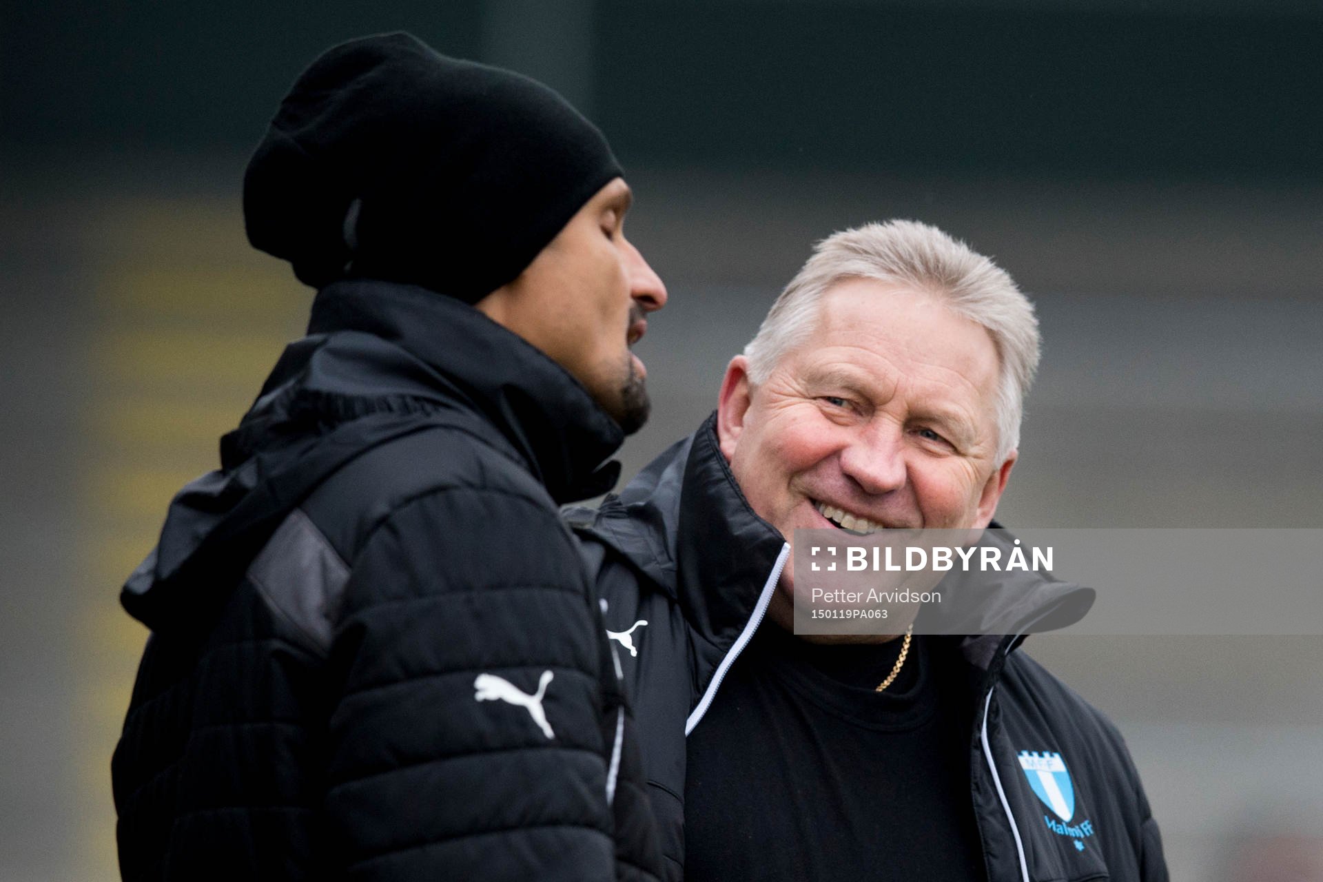 Malmö FFs nya materialförvaltare Swidde Nilsson under en fotbollsträning med Malmö FF den 19 januari 2015 i Malmö.
