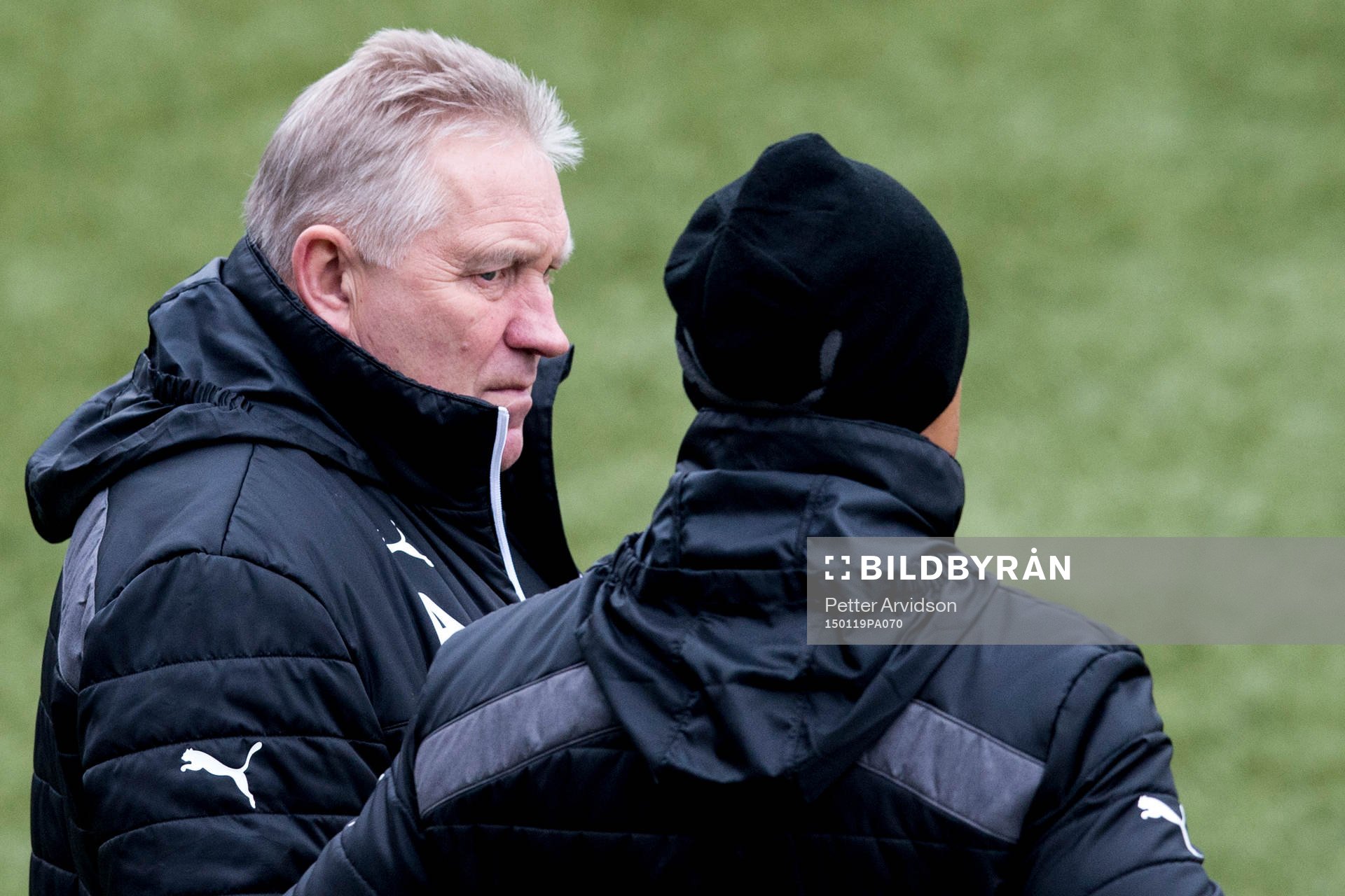 Malmö FFs nya materialförvaltare Swidde Nilsson under en fotbollsträning med Malmö FF den 19 januari 2015 i Malmö.