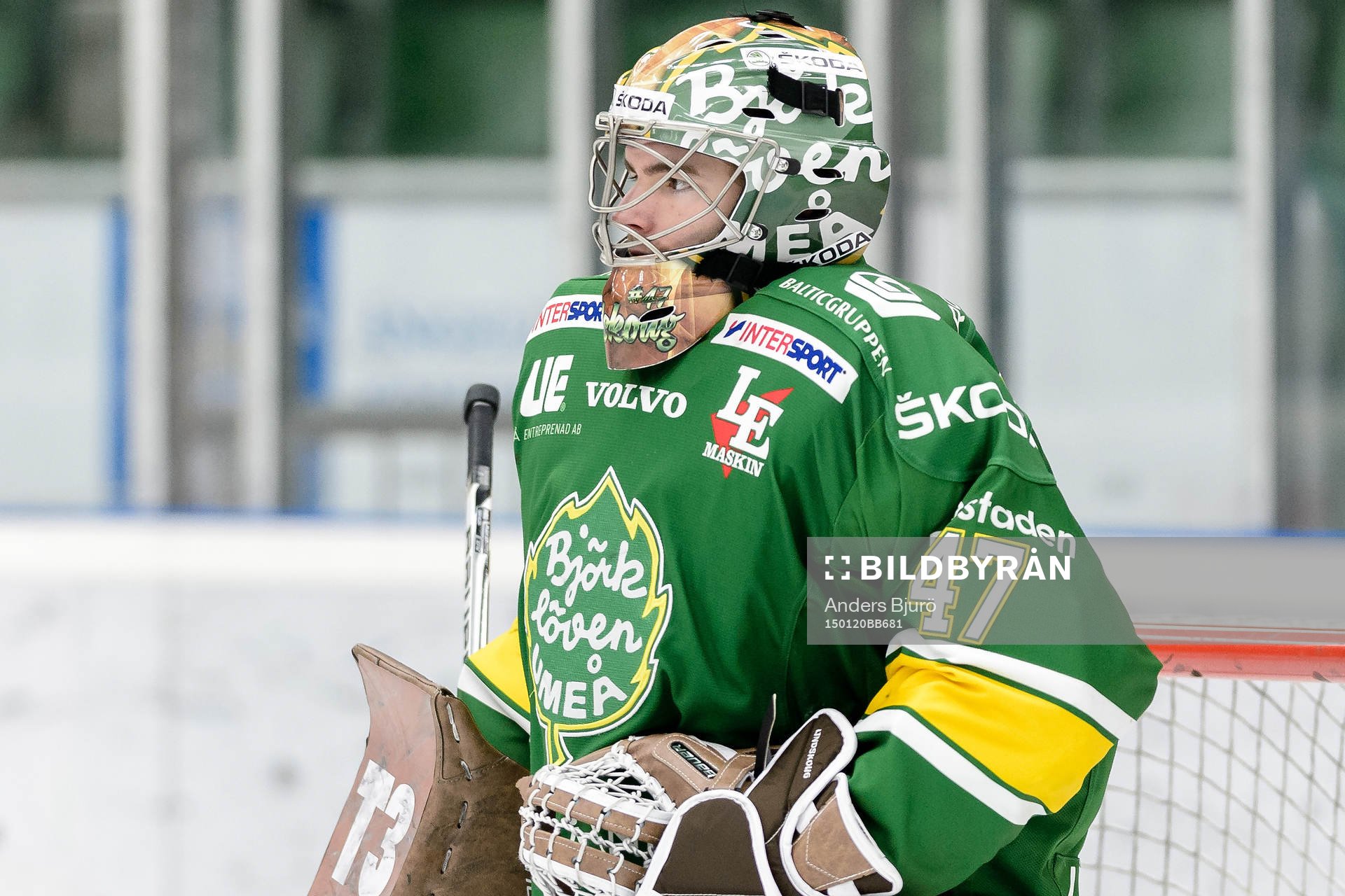 Björklövens målvakt Kevin Lindskoug