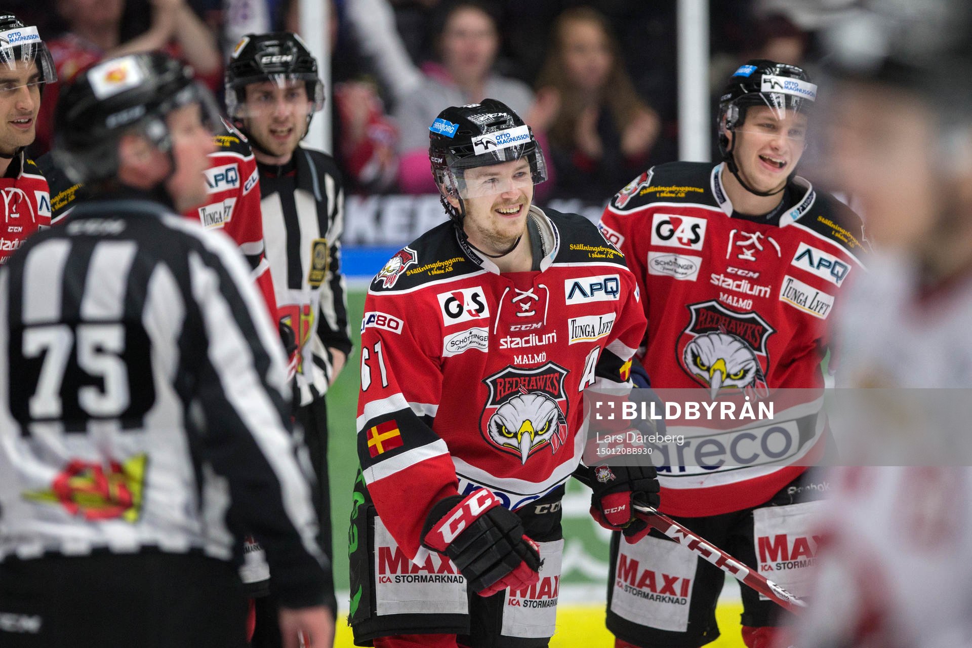 Malmö Redhawks Nicklas Jadeland har gjort 9-1 till Redhawks