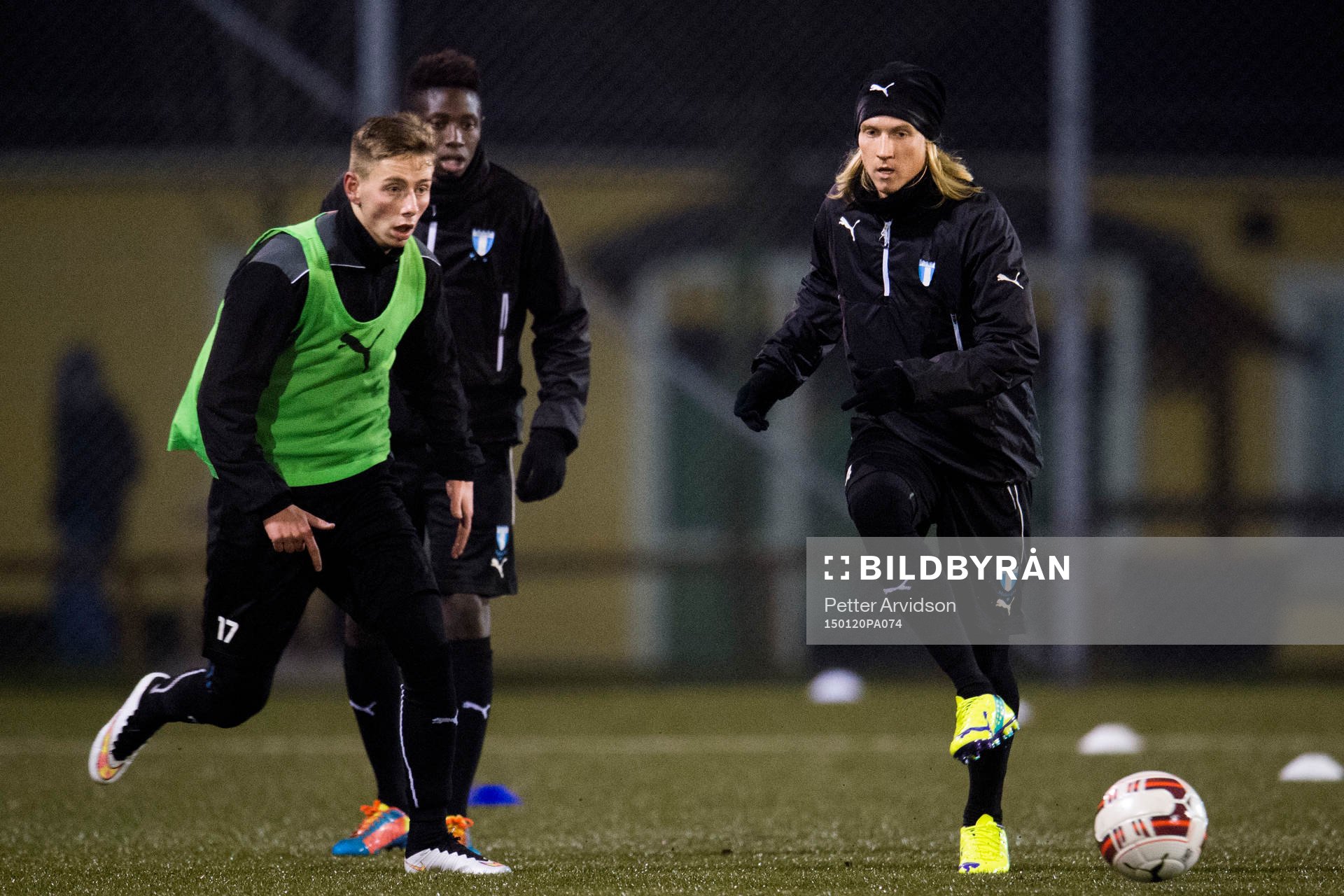 Malmö FFs Petar Petrovic, Pa Konate och Simon Kroon
