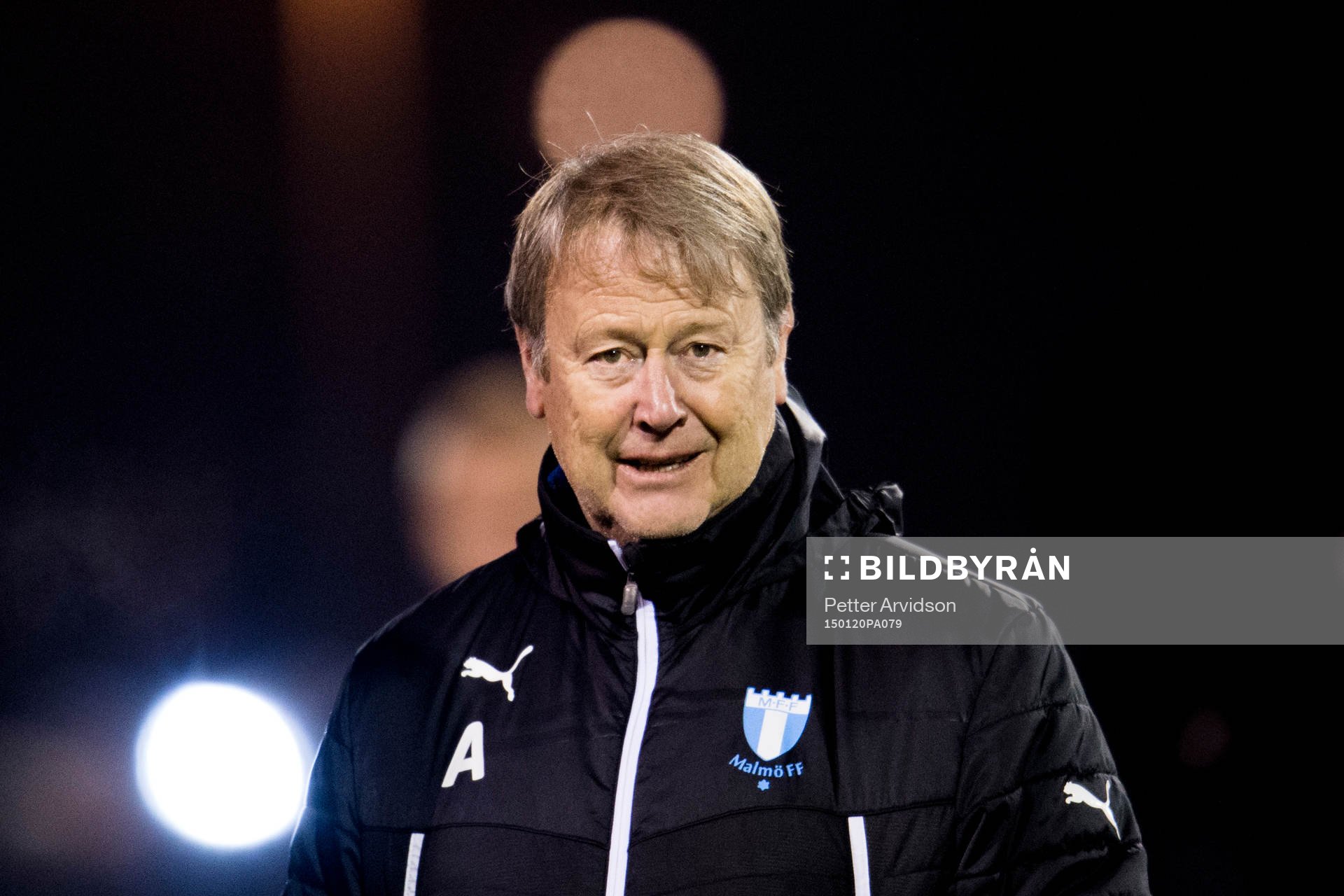 Malmö FFs tränare Åge Hareide under en fotbollsträning den 20 januari 2015 i Malmö.