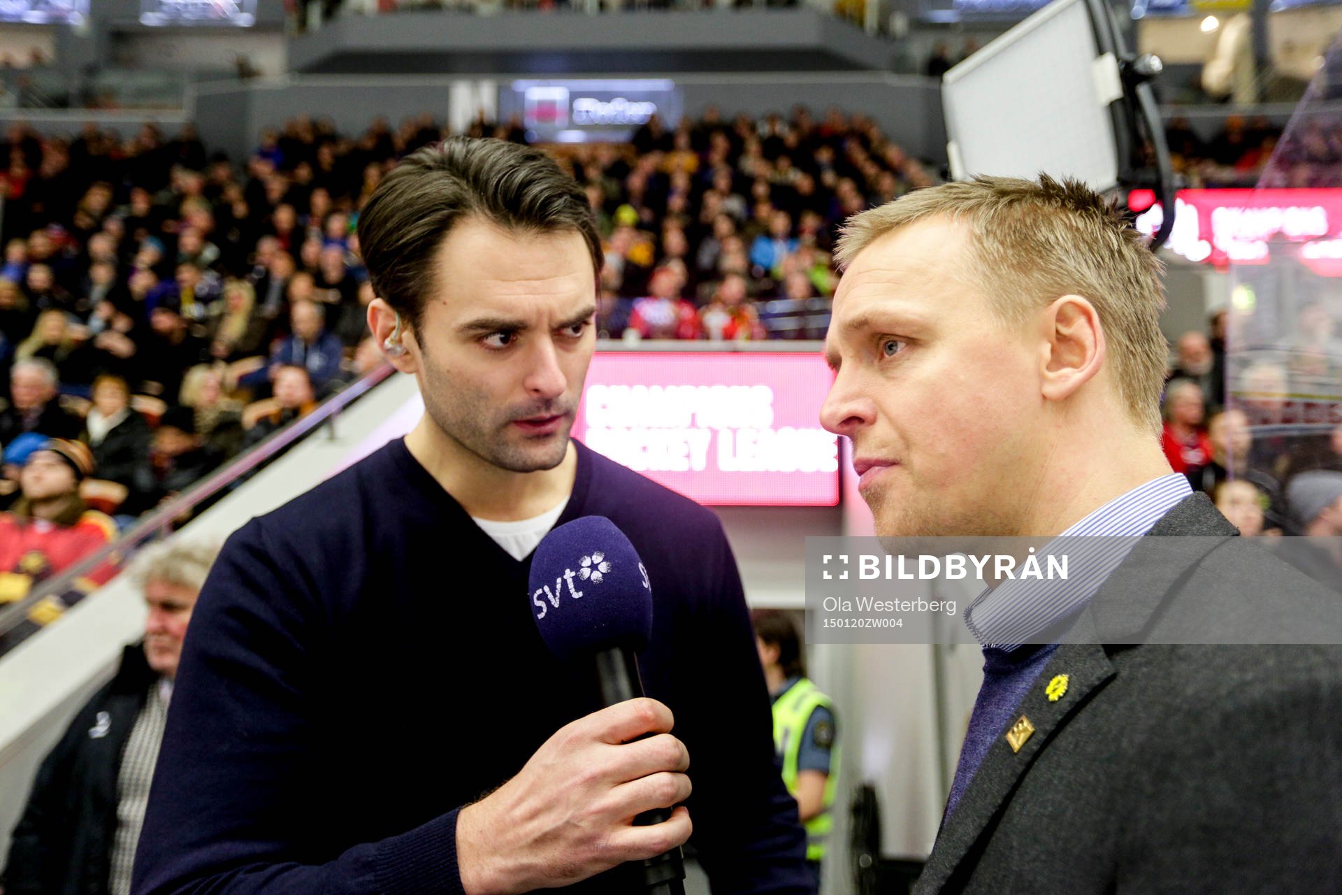 Skellefteås Bert Robertsson i Tv-intervju med Dusan