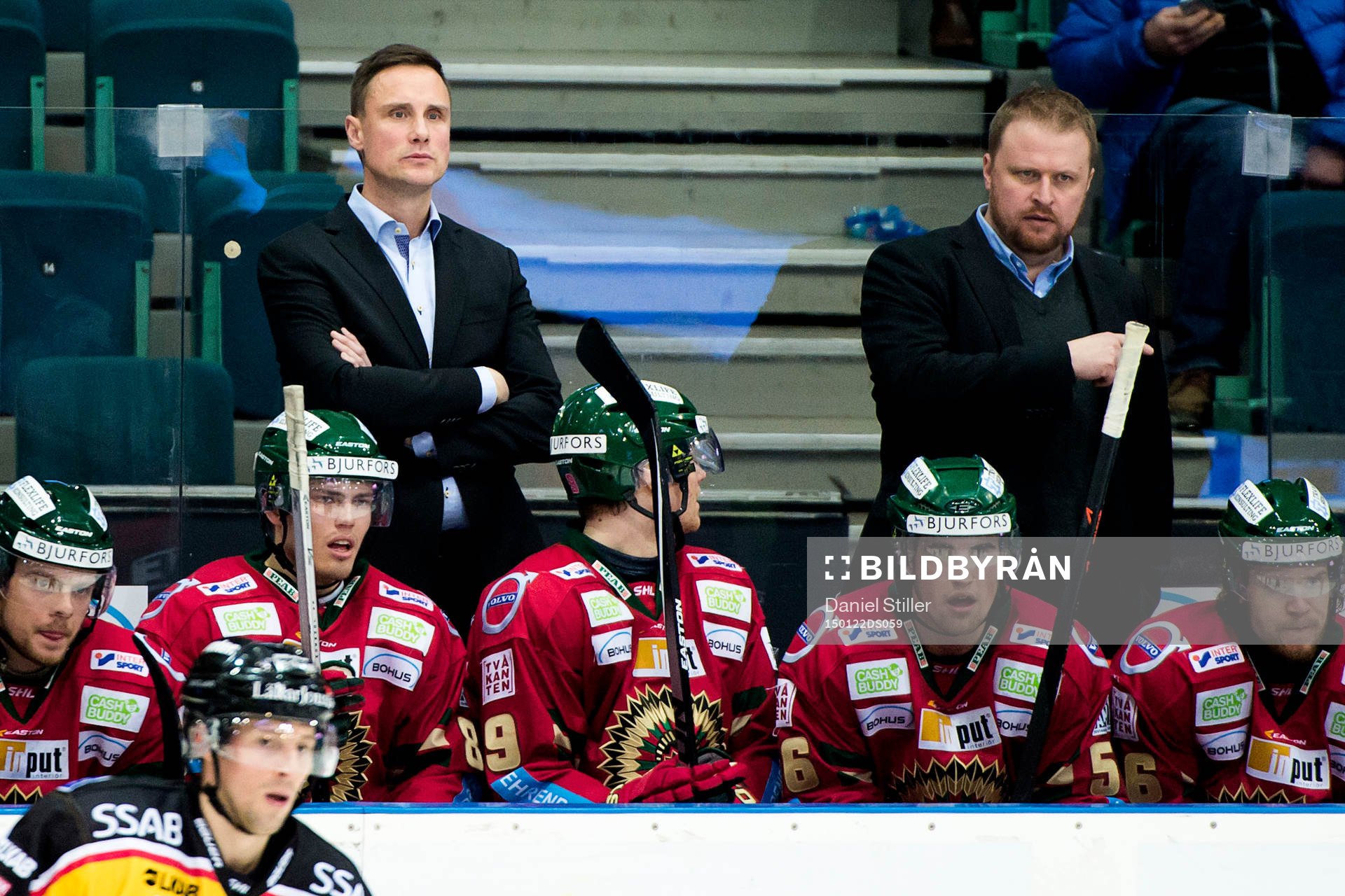 Frölundas tränare Roger Rönnberg och assisterande