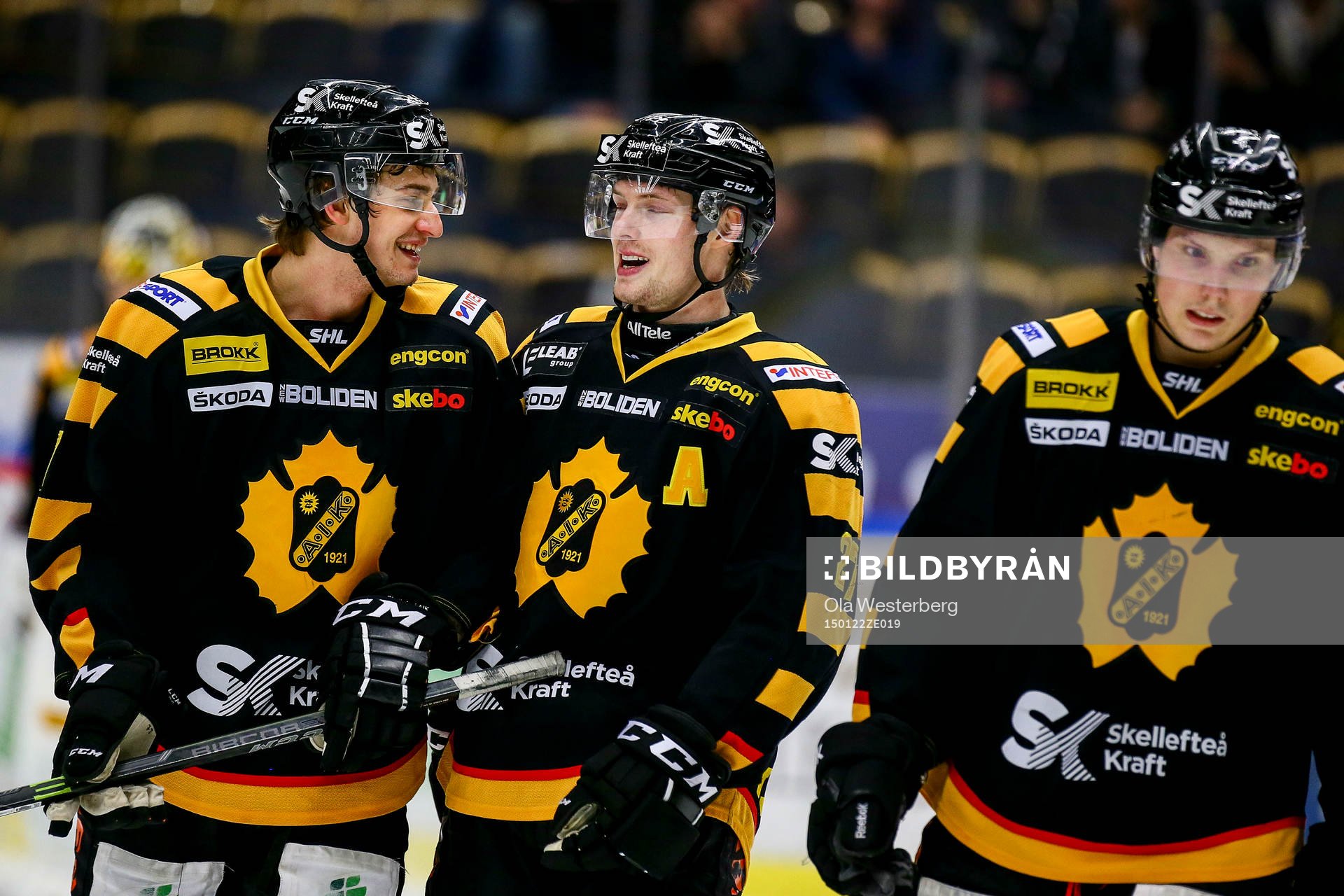 Skellefteås Oscar Sundqvist , Martin Lundberg  och Kirill