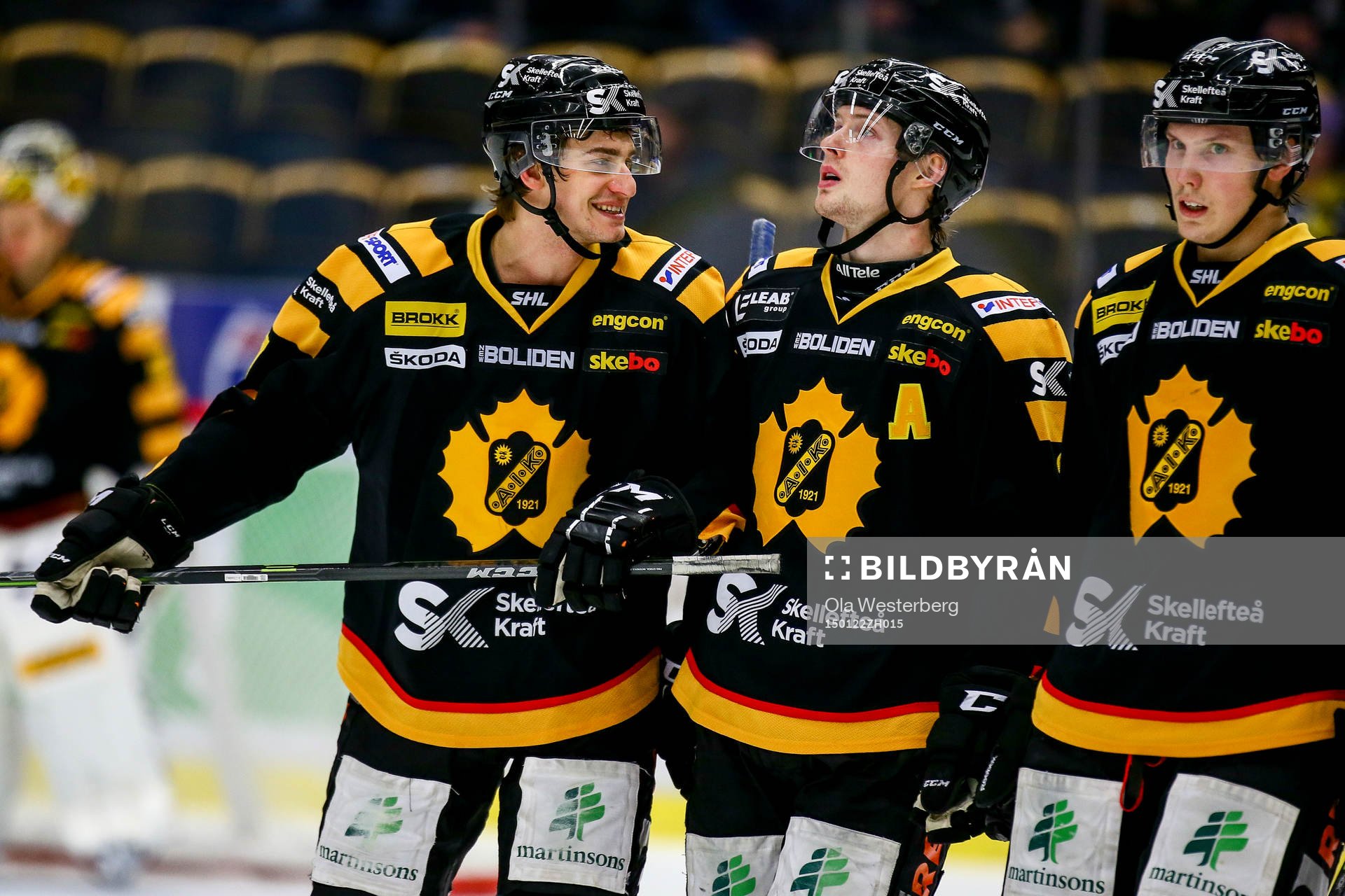 Skellefteås Oscar Sundqvist , Martin Lundberg  och Kirill