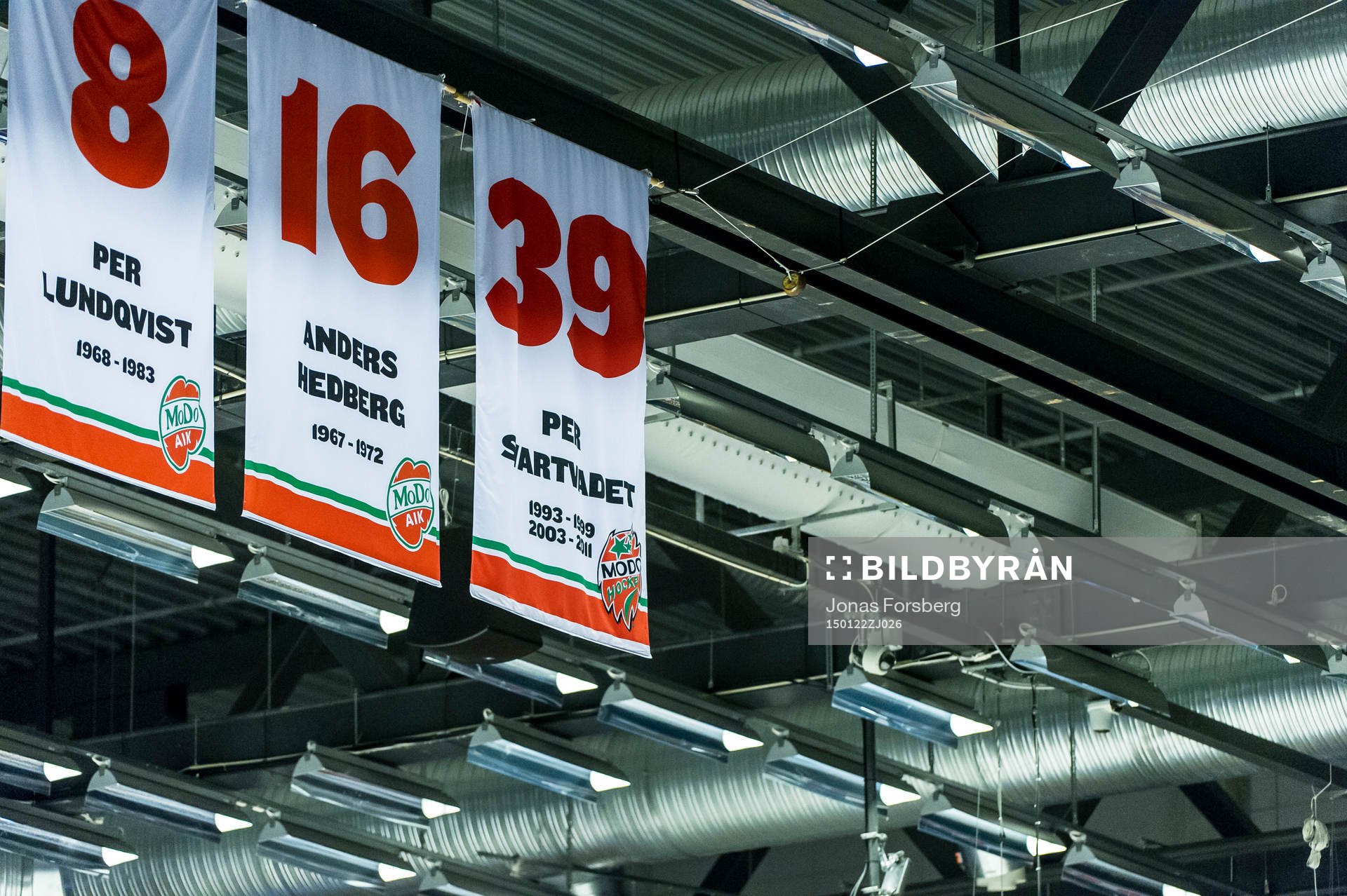 platsen där Peter Forsberg s flagga kommer att hänga