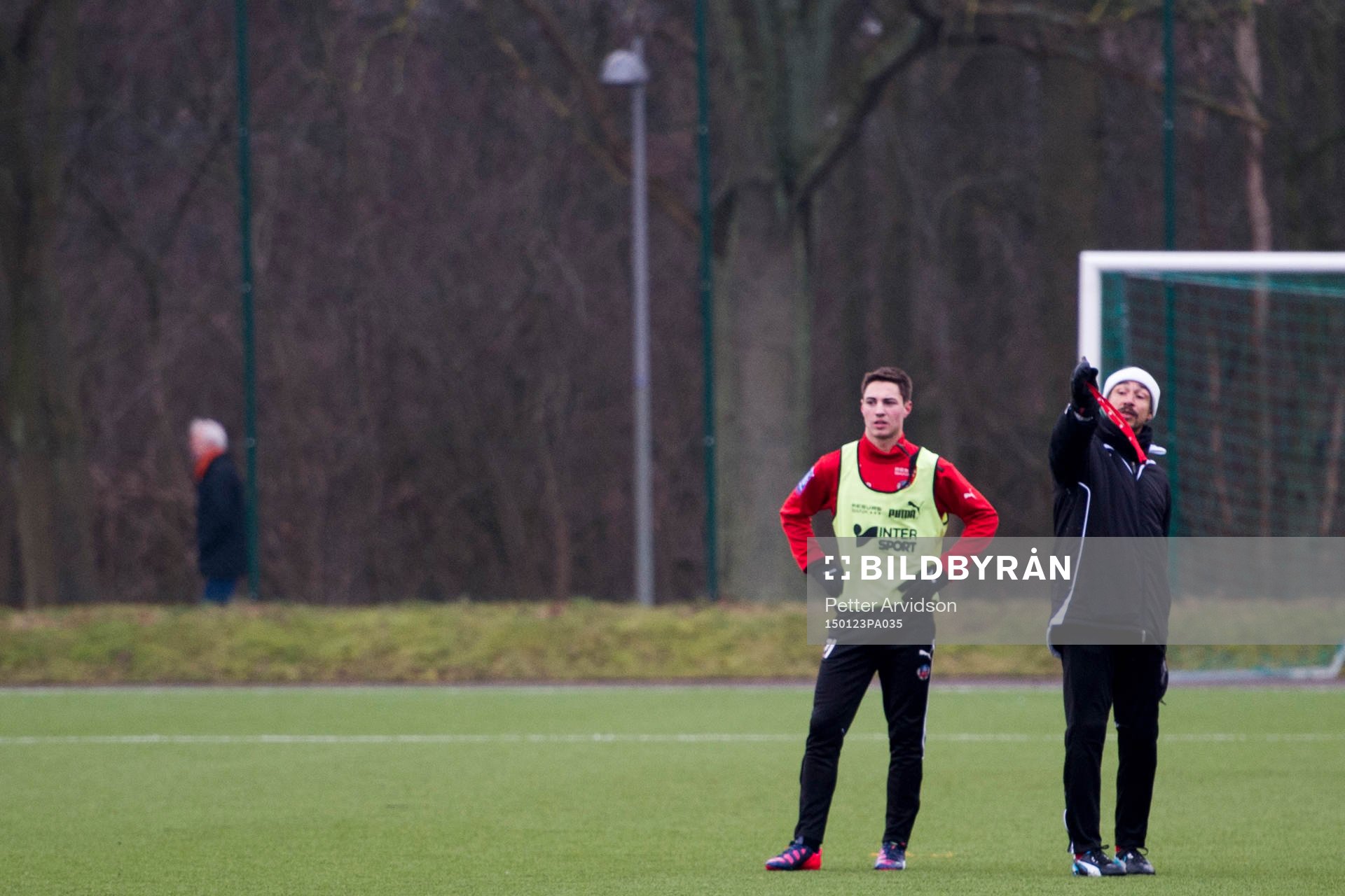 Helsingborgs Fredrik Widlund och tränare Henrik Larsson
