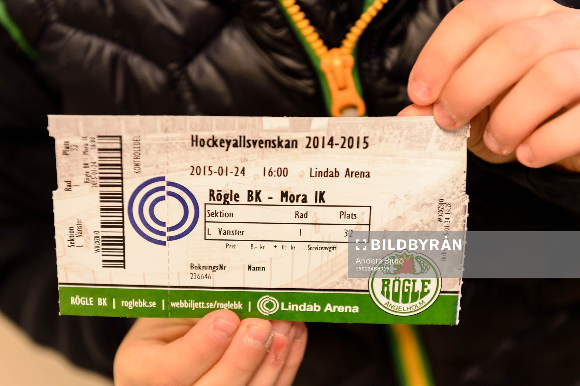 En matchbiljett