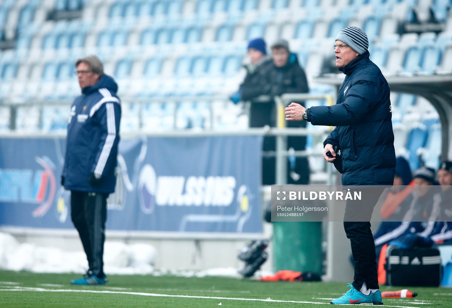 Djurgårdens tränare Per Olsson och Norrköpings tränare
