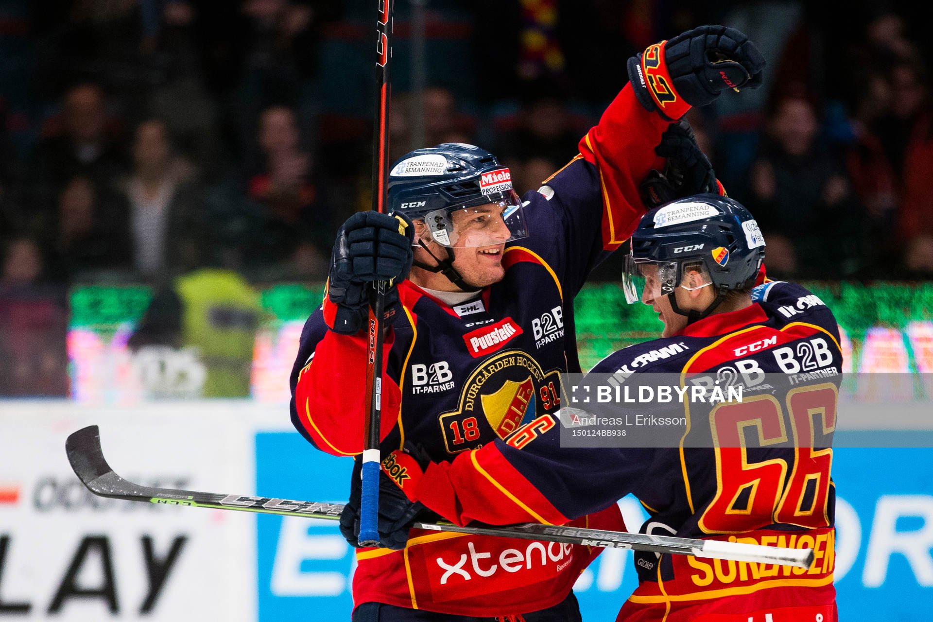 Djurgården Joakim Eriksson jublar