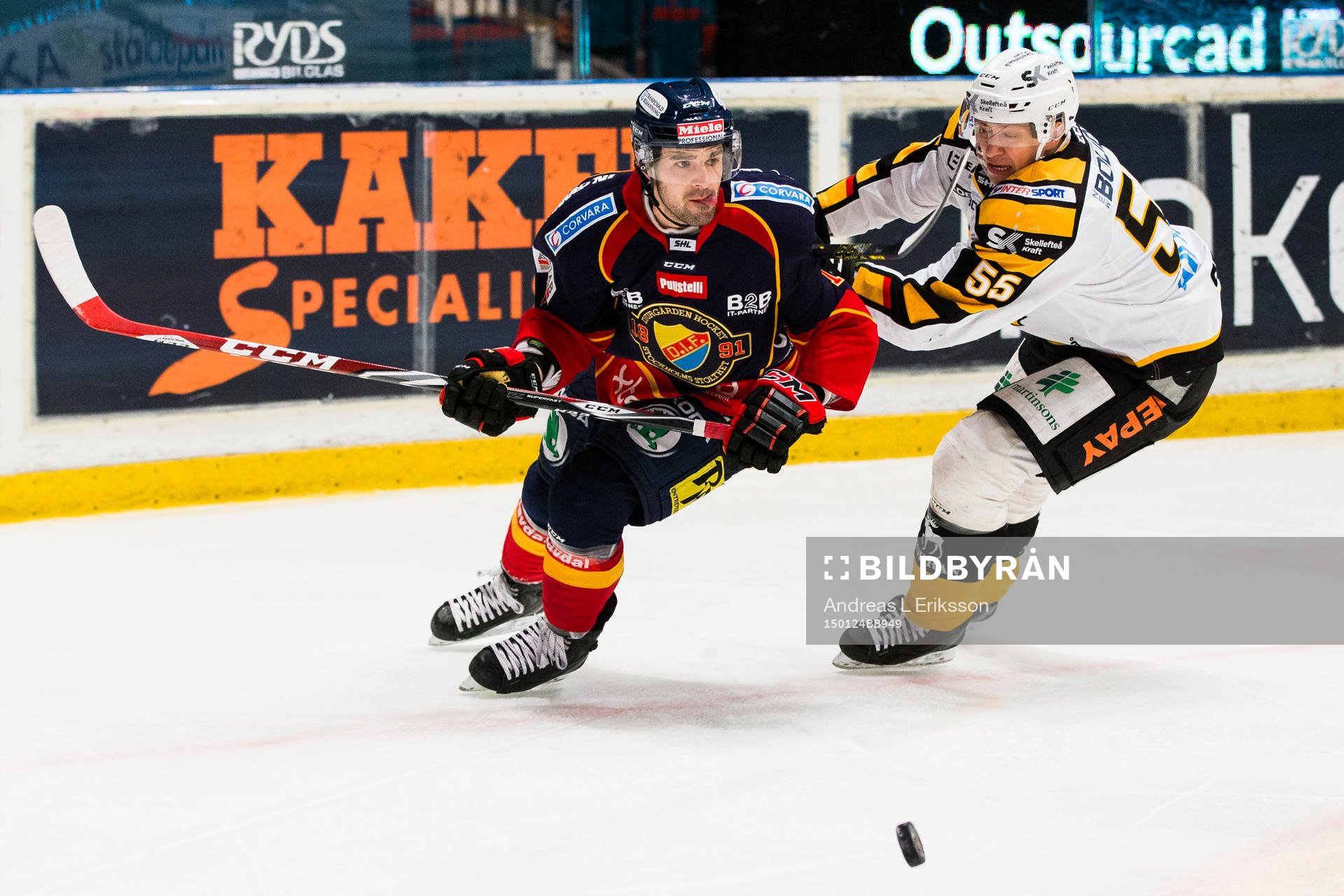 Djurgården Damien Fleury och Skellefteås Martin Sevc