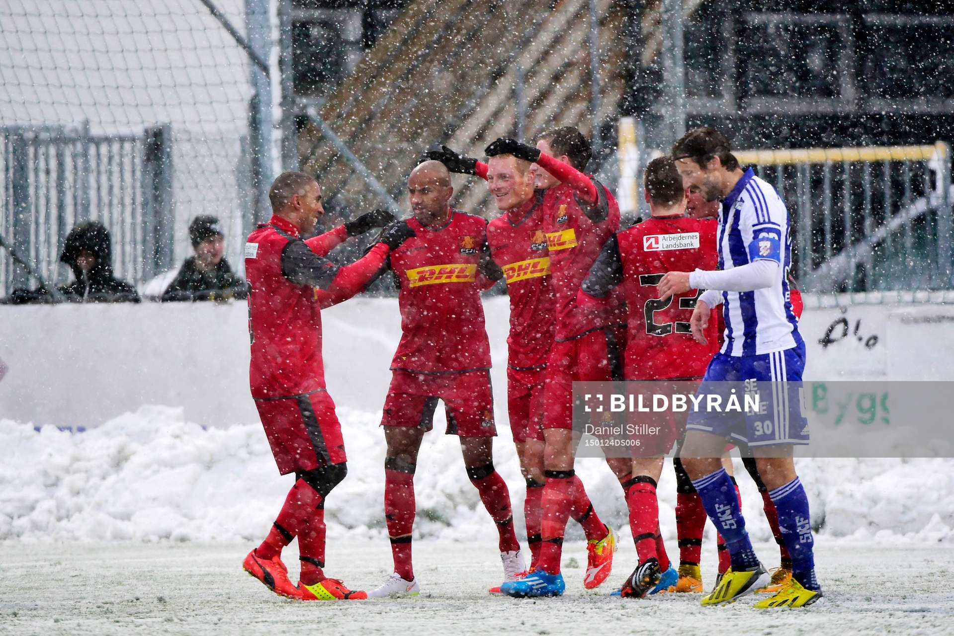 Nordsjälland spelare jublar