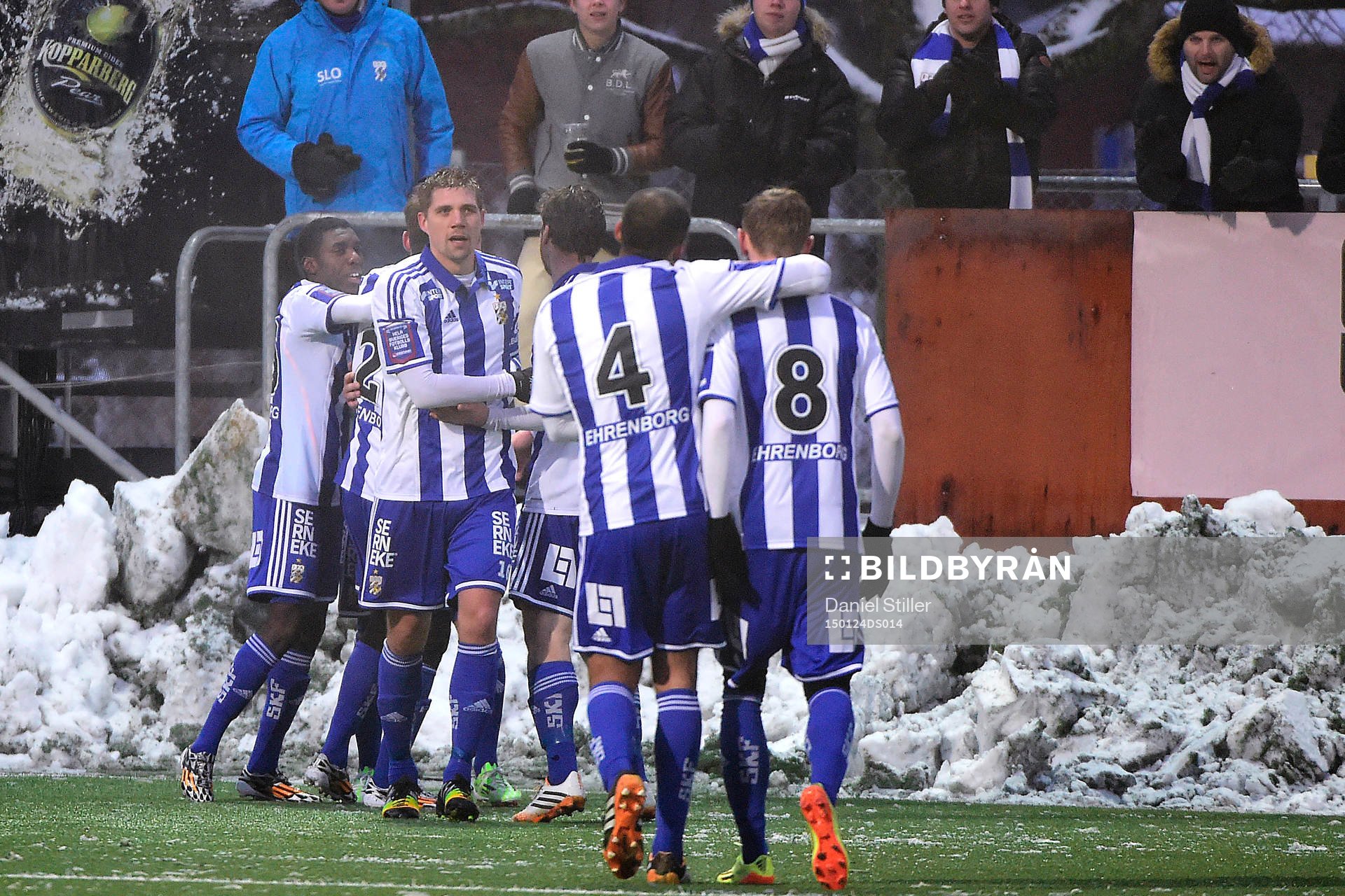 IFK Göteborgs Mikael Boman (mitten) jublar