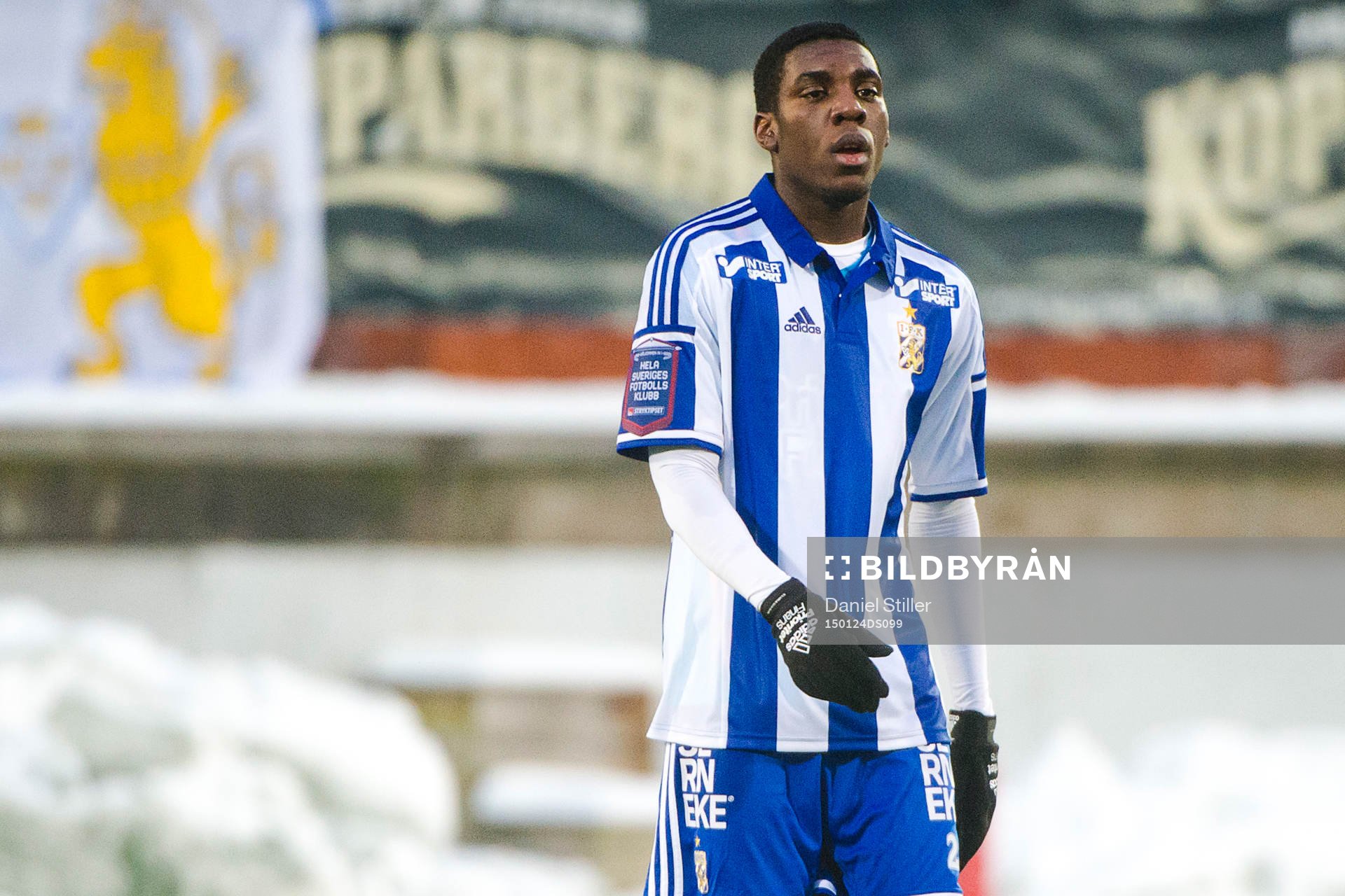 IFK Göteborgs Kevin Andersson under träningsmatchen i fotboll mellan IFK Göteborg och Nordsjälland den 24 april 2015 i Göteborg.