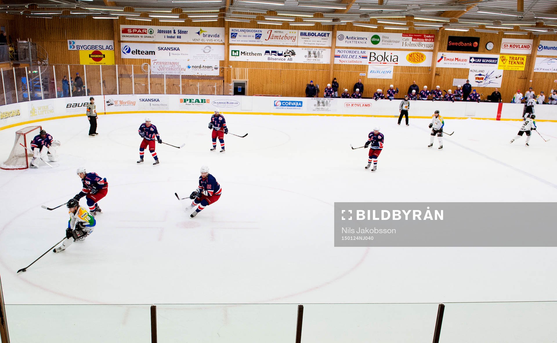 Överblick från läktaren i Ånäshallen