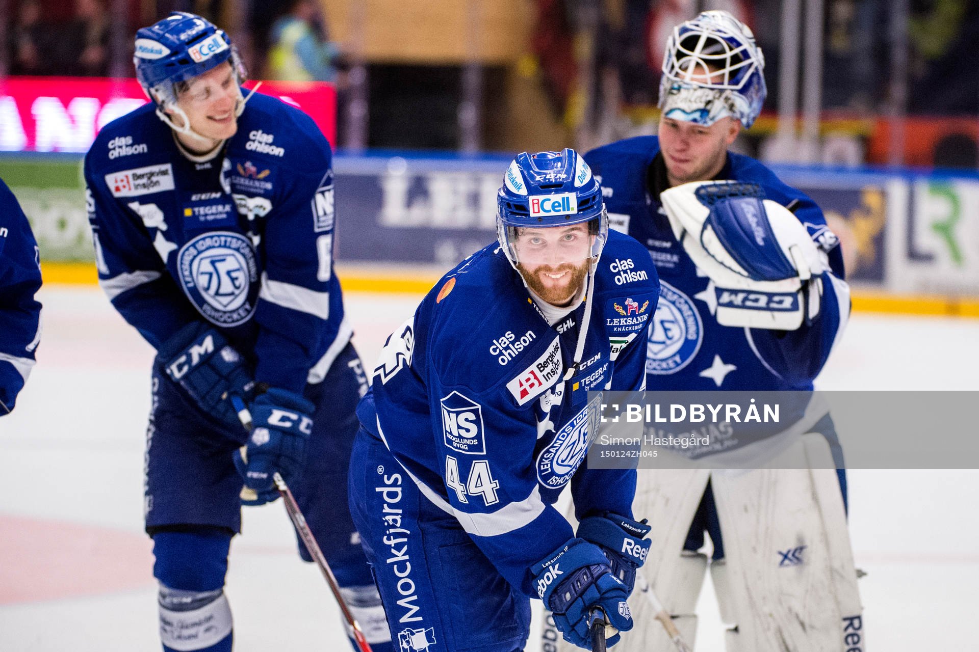Leksands Johan Ryno , Mattias Guter och Leksands målvakt