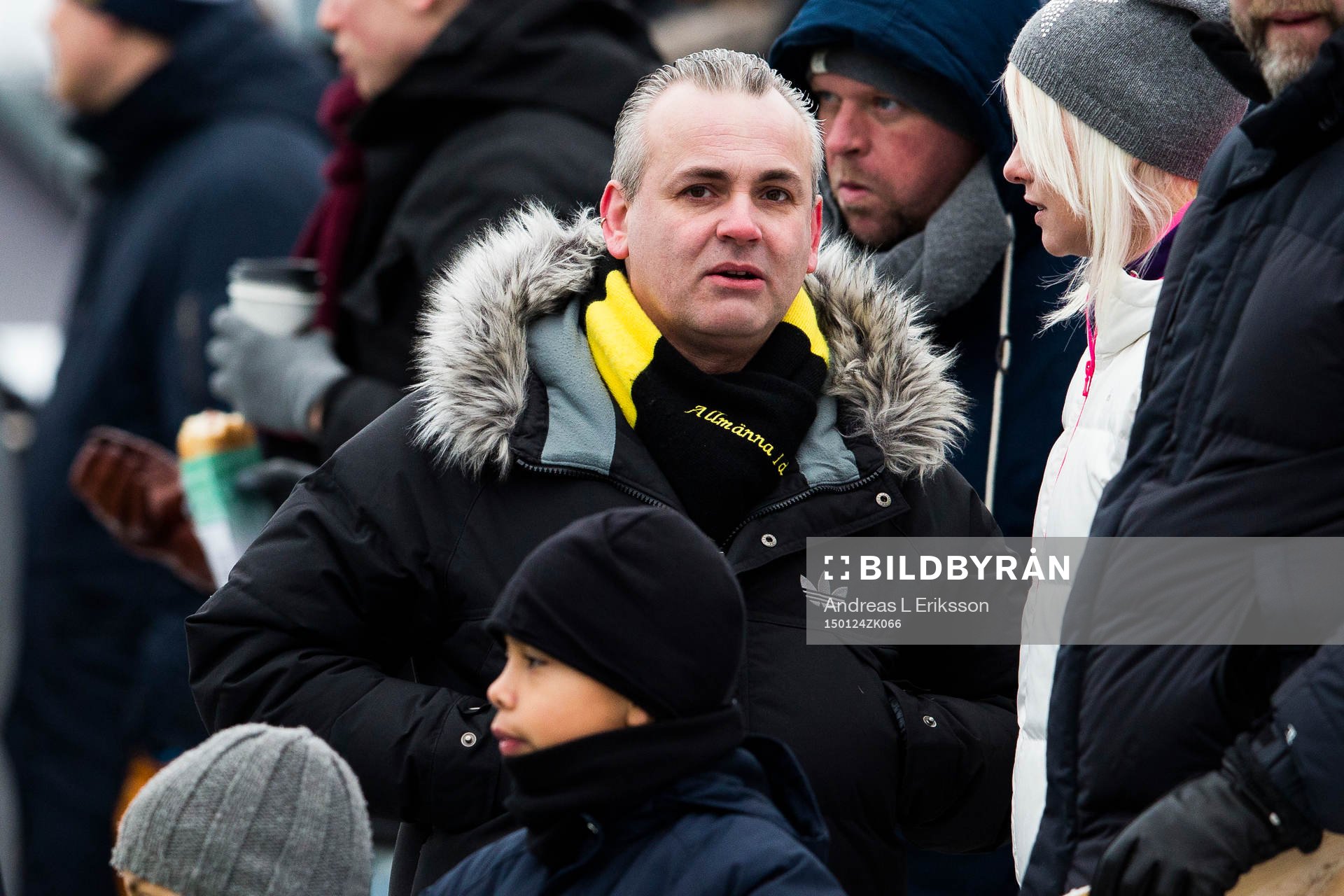AIK:s ordförande Johan Segui under träningsmatchen i fotboll mellan AIK och Lahti den 24 januari 2015 i Stockholm. 