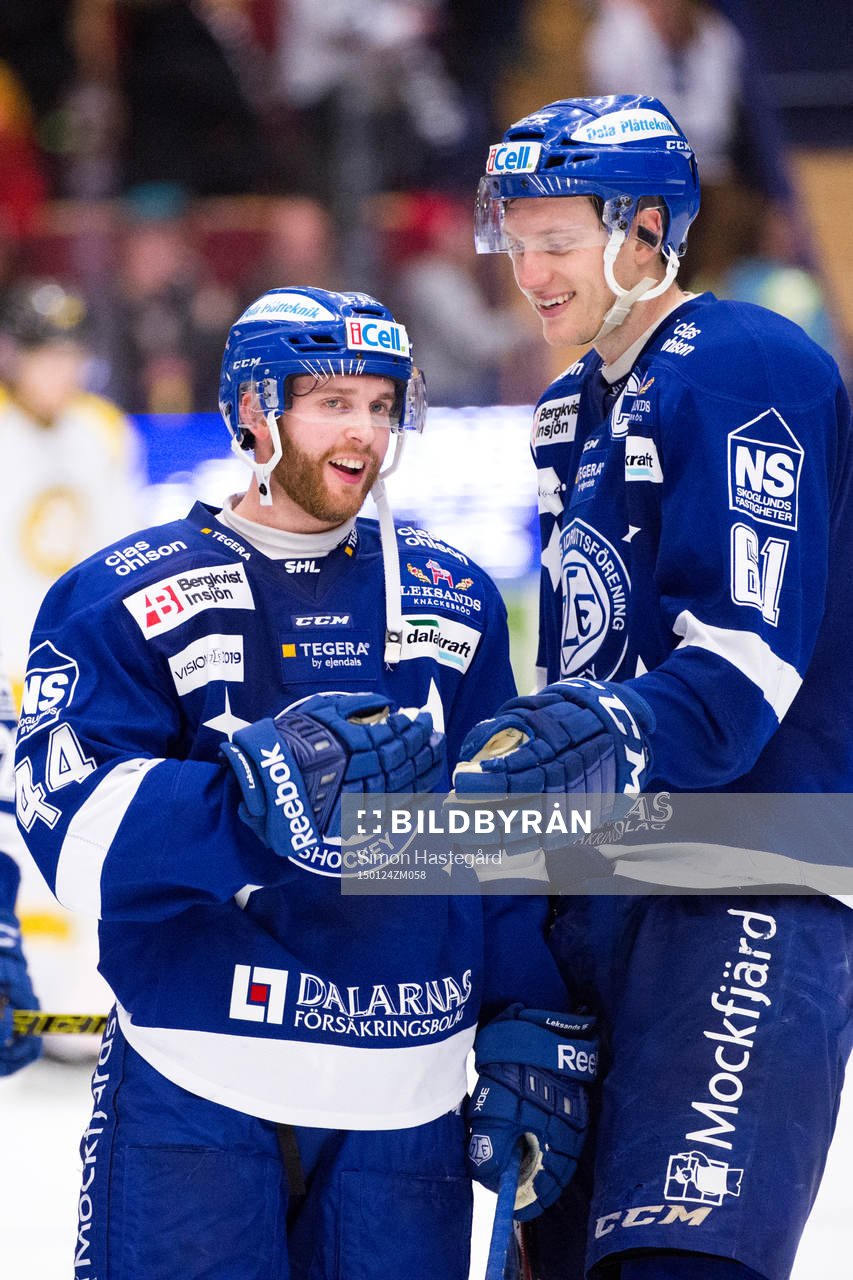 Leksands Mattias Guter och Johan Ryno är glada