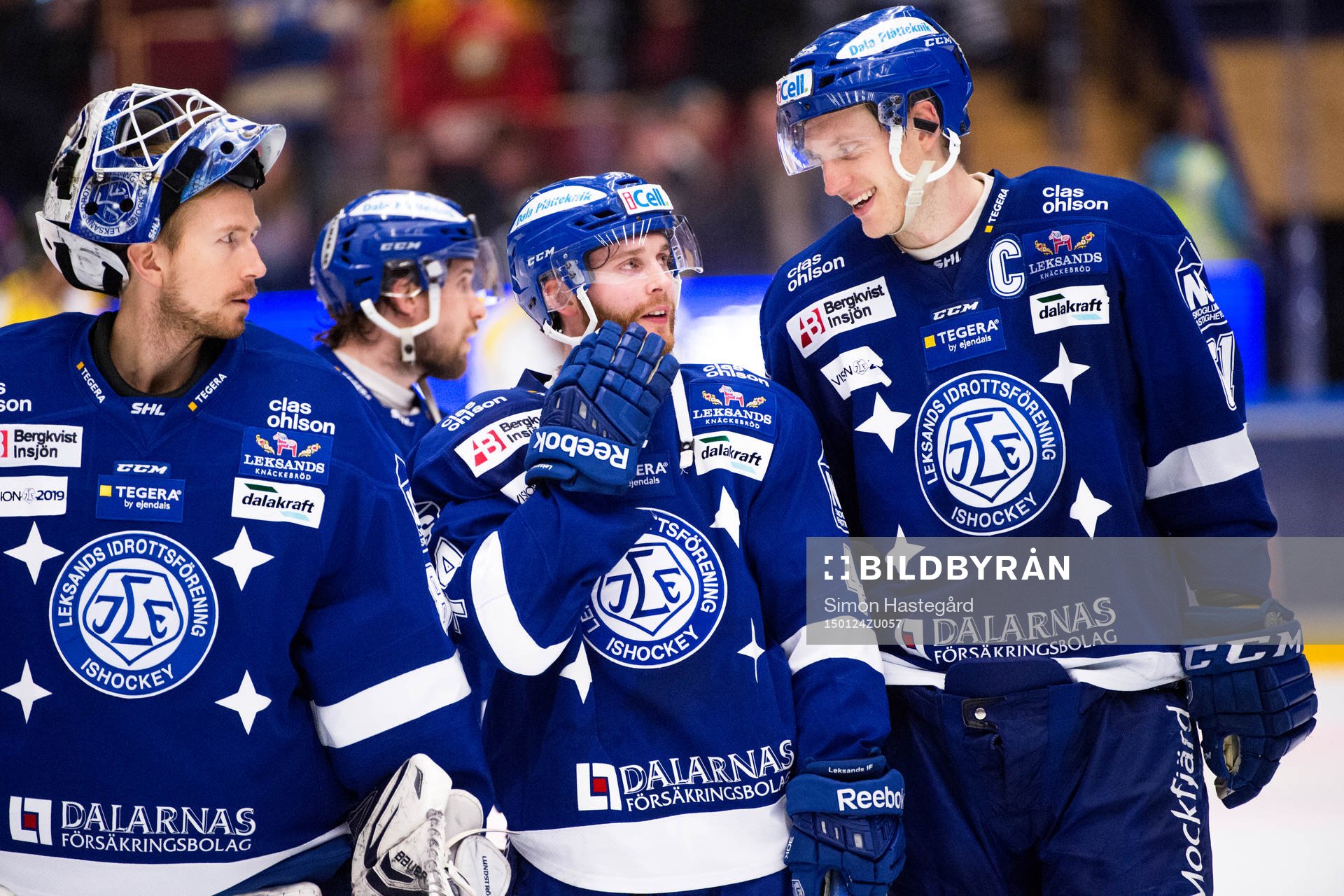 Leksands målvakt Joakim Lundström, Mattias Guter och