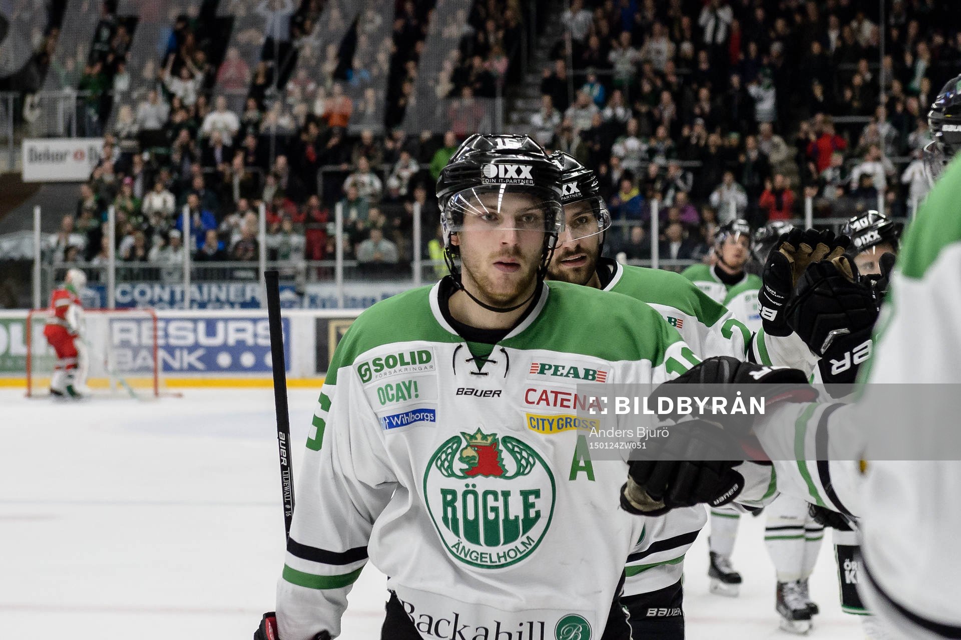 Rögles Christopher Liljewall firar med båset