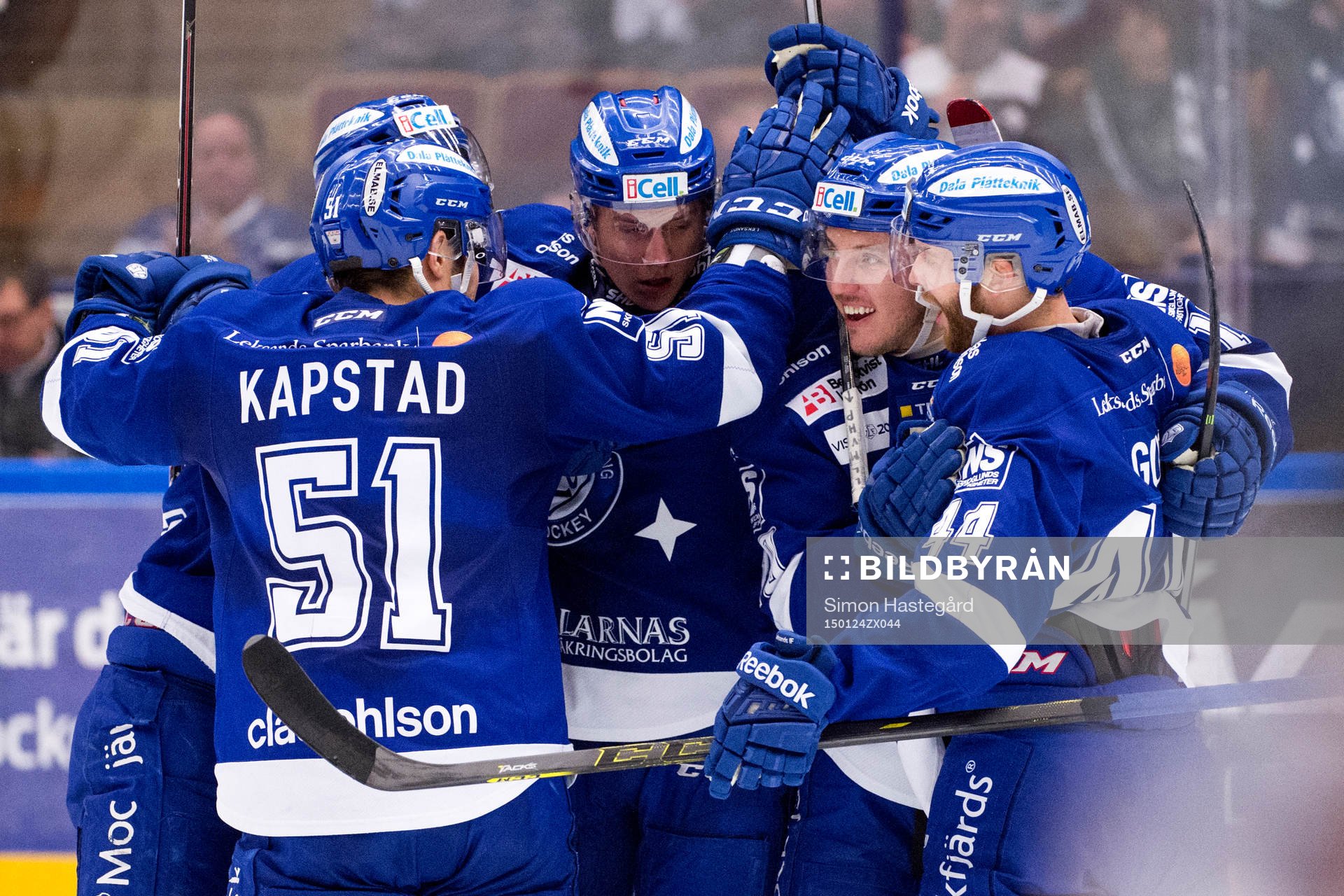 Leksands Kevin Kapstad ,David Åslin och Mattias Guter