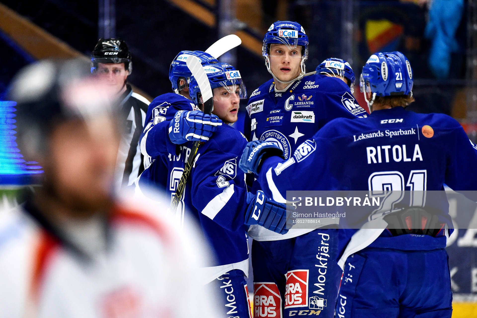 Leksands Linus Hultström, Johan Ryno och Mattias Ritola
