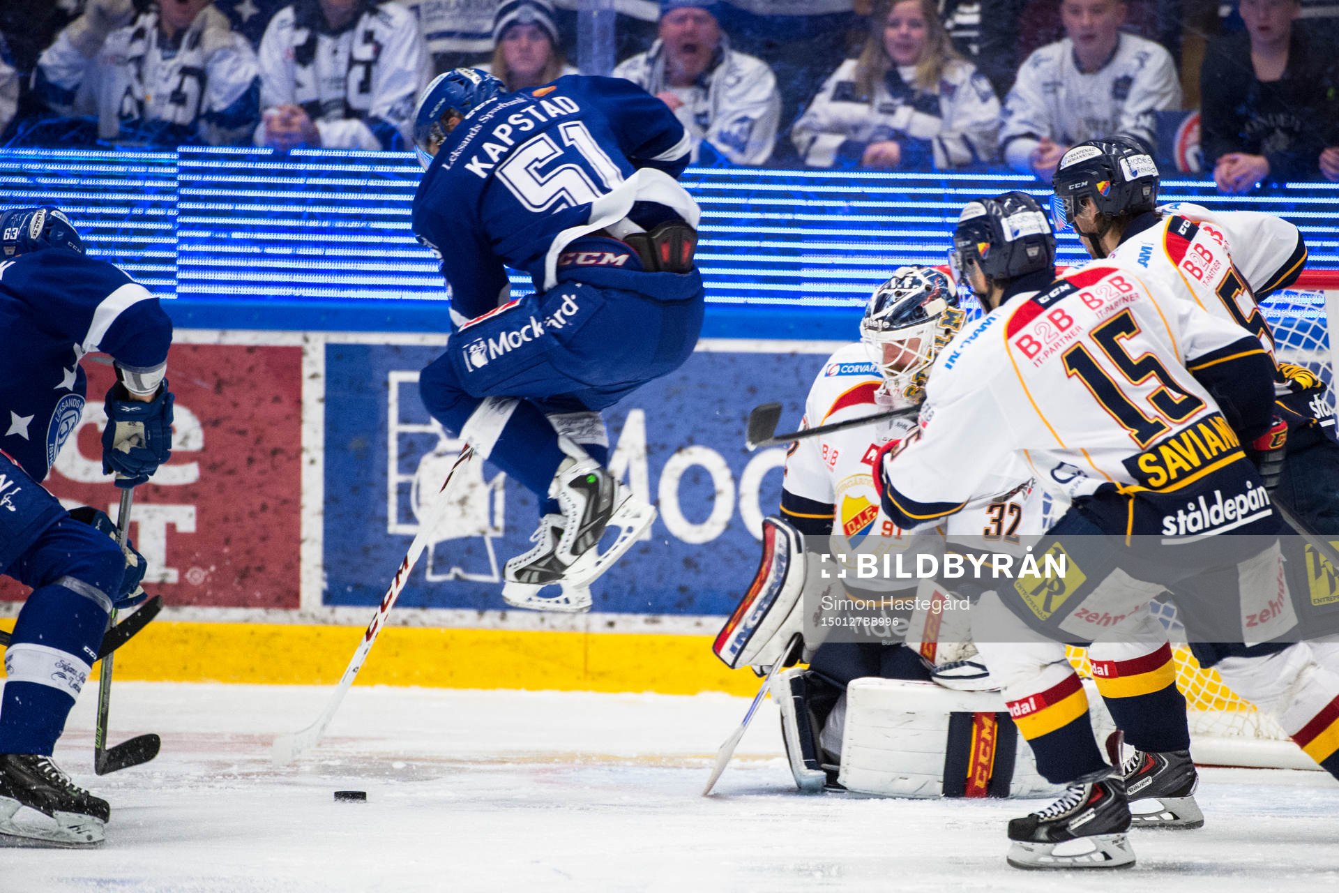 Leksands Kevin Kapstad täcker sikten för Djurgårdens