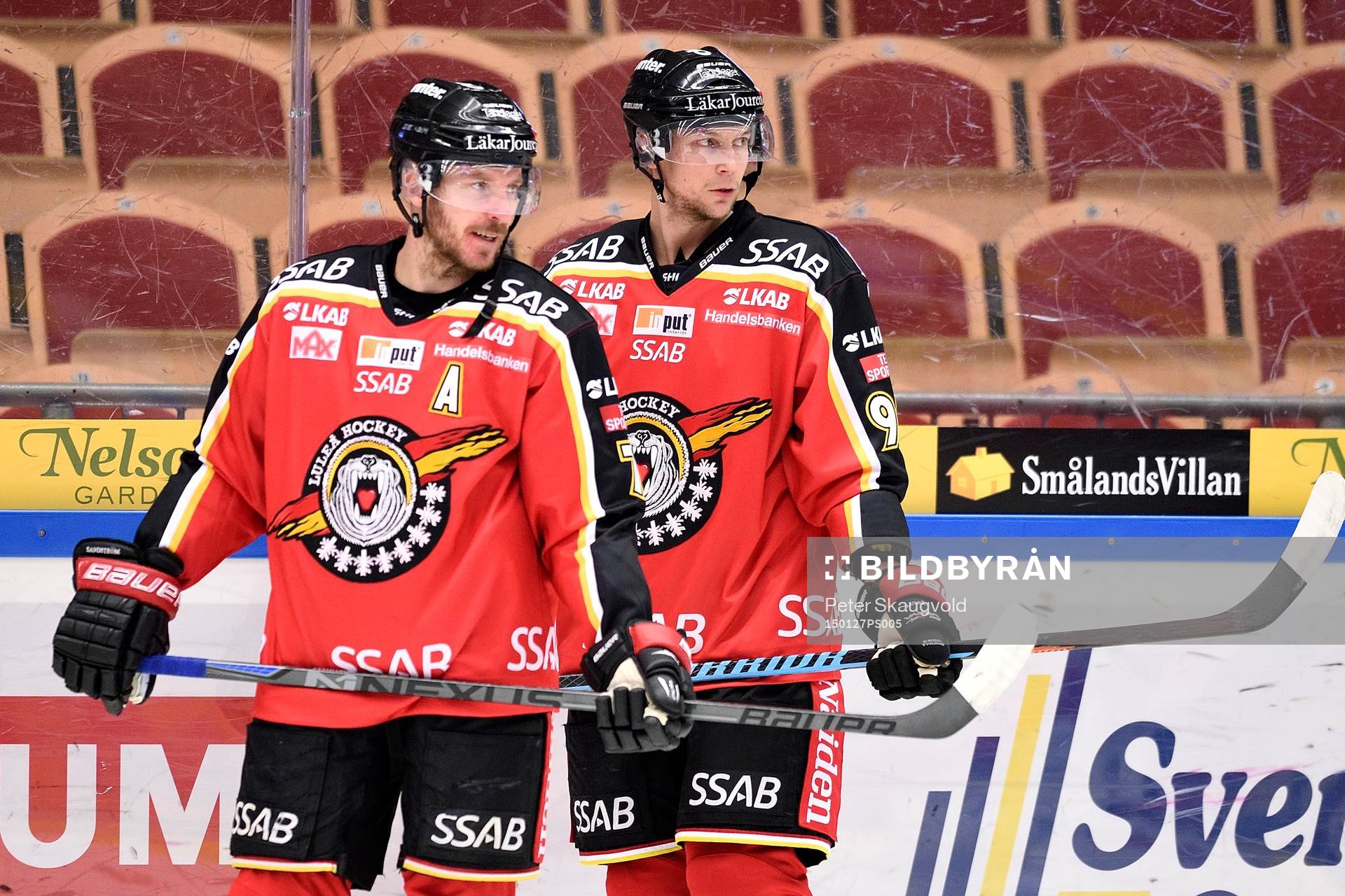 Luleås Jan Sandström(v) och Johan Harju(h) på