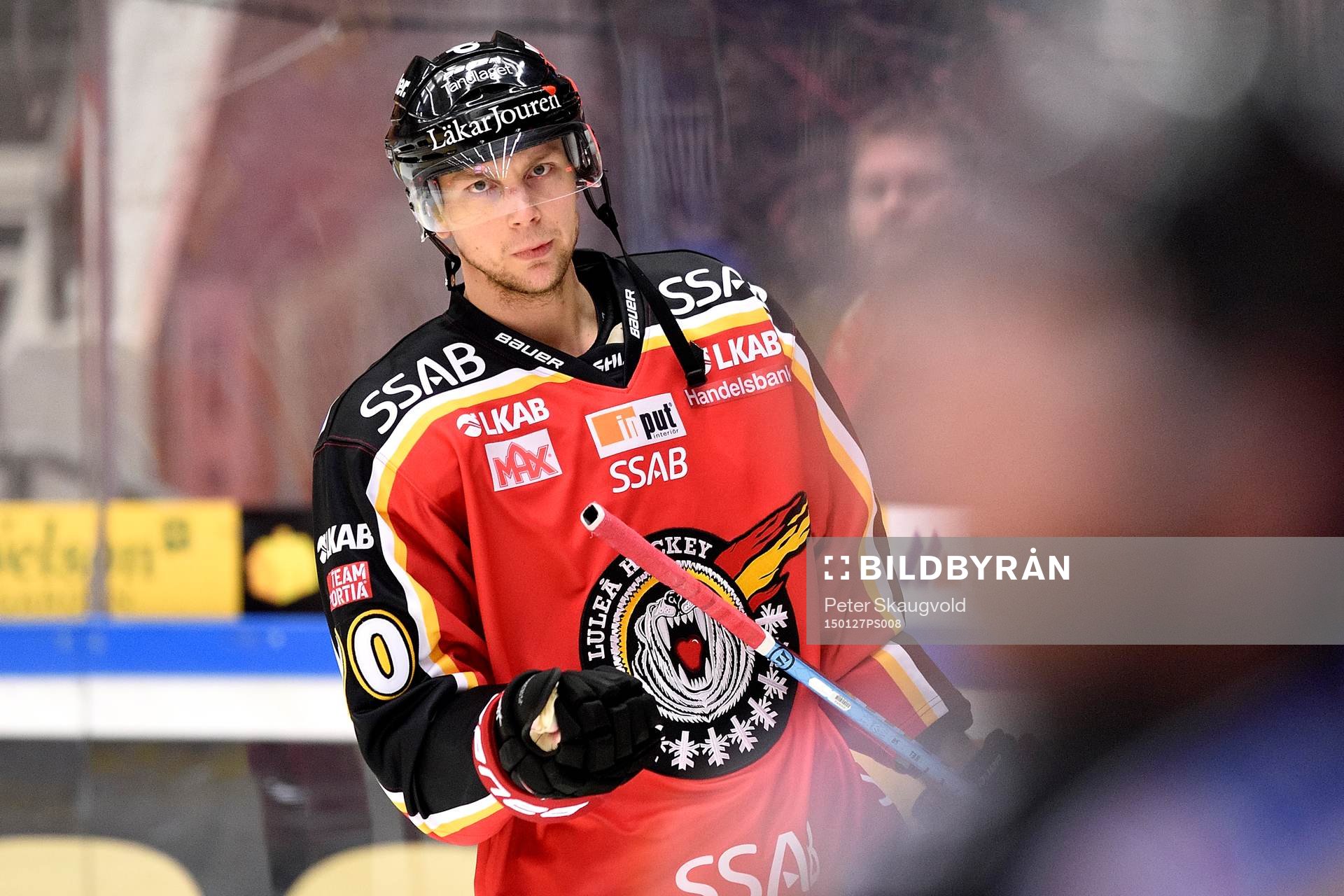 Luleås Johan Harju på uppvärmningen