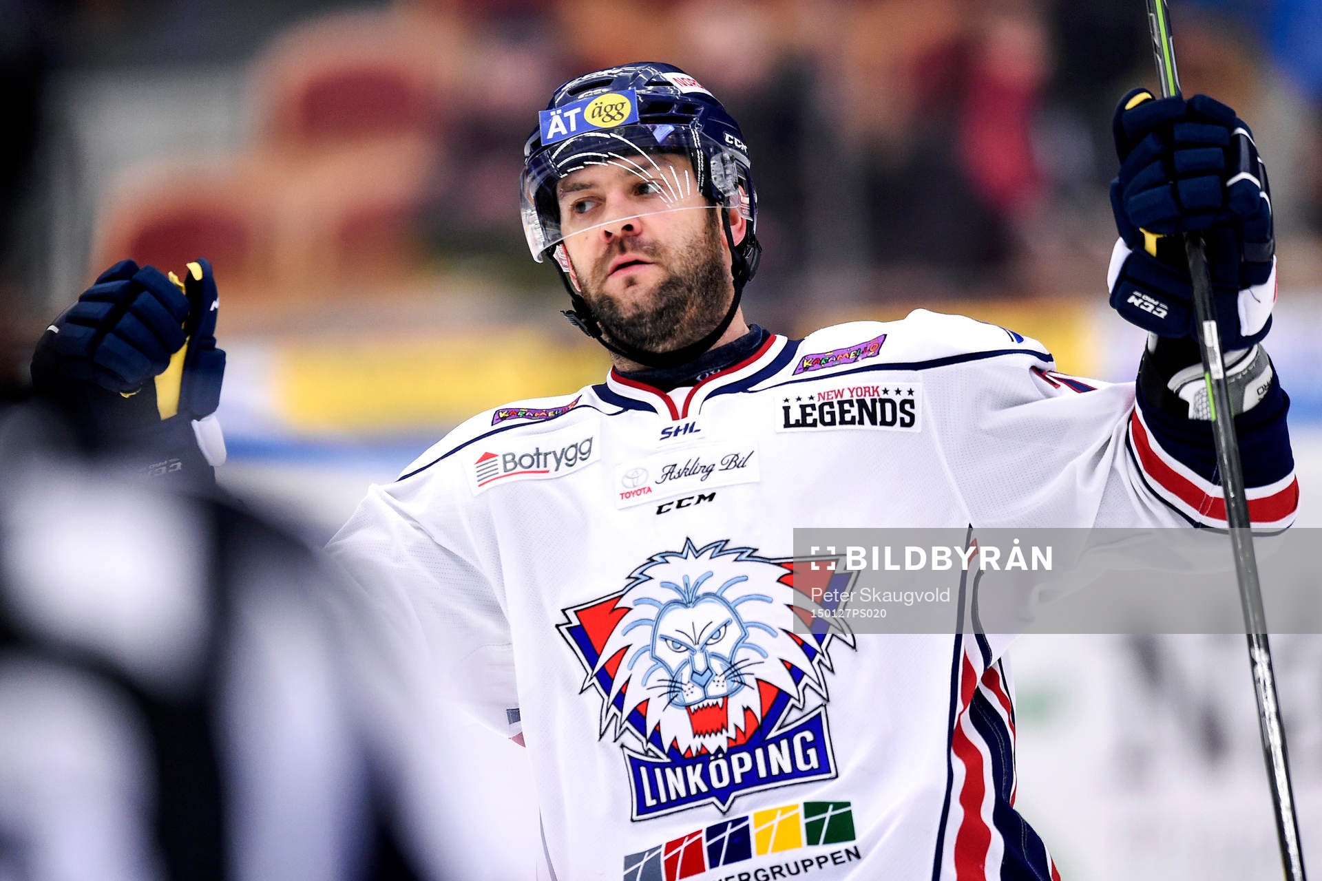Linköpings Jeff Taffe jublar