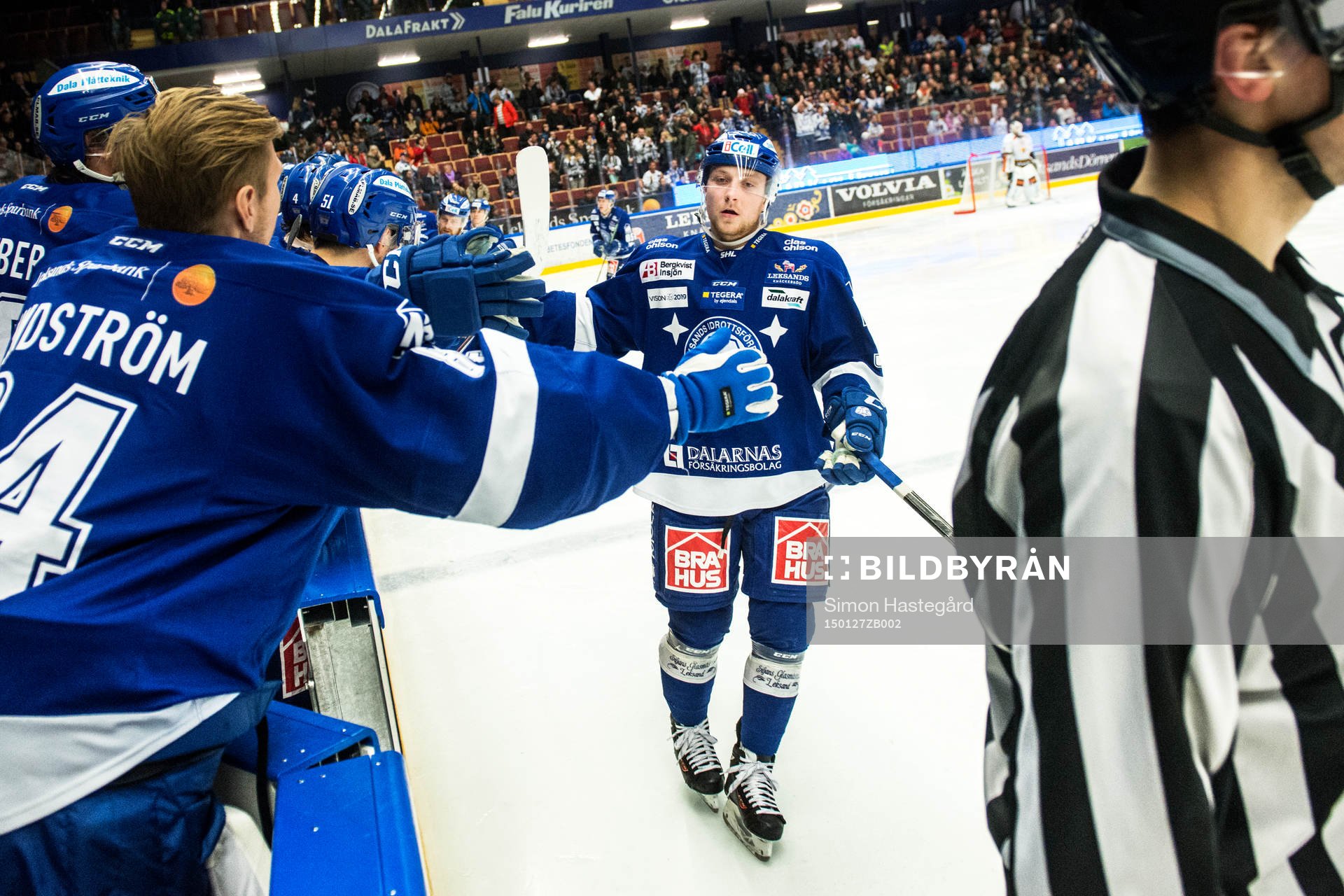 Leksands Linus Hultström jublar