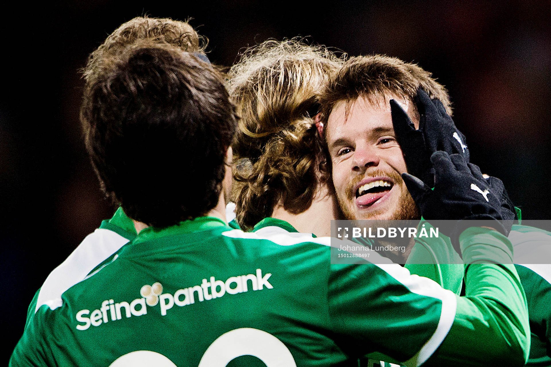 Hammarbys Måns Söderqvist (th) jublar