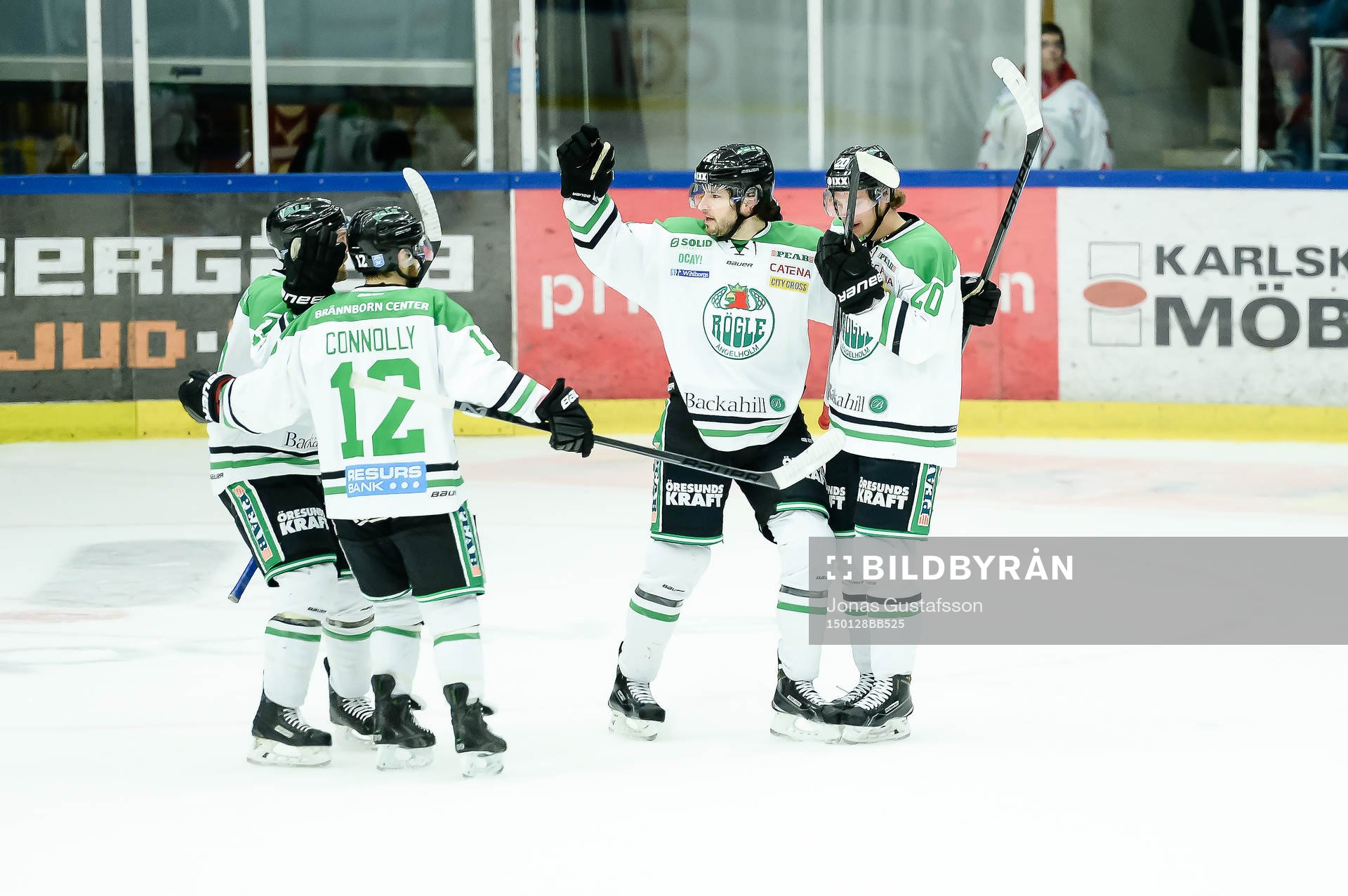 Rögles Jordan Smotherman gör 1-1 till Rögle